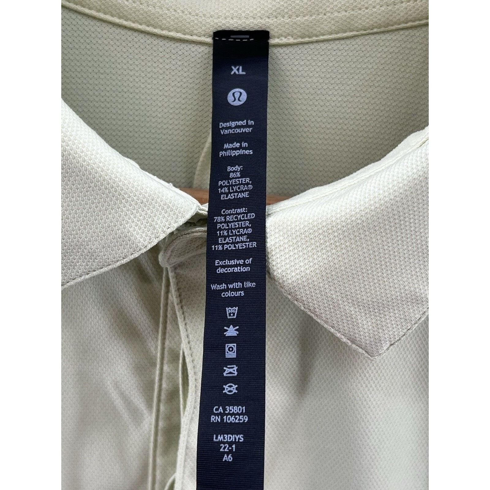 Lululemon Lululemon Evolution Polo Shirt Size XL Sage Pale Green Size US L / EU 52-54 / 3 - 3 Thumbnail