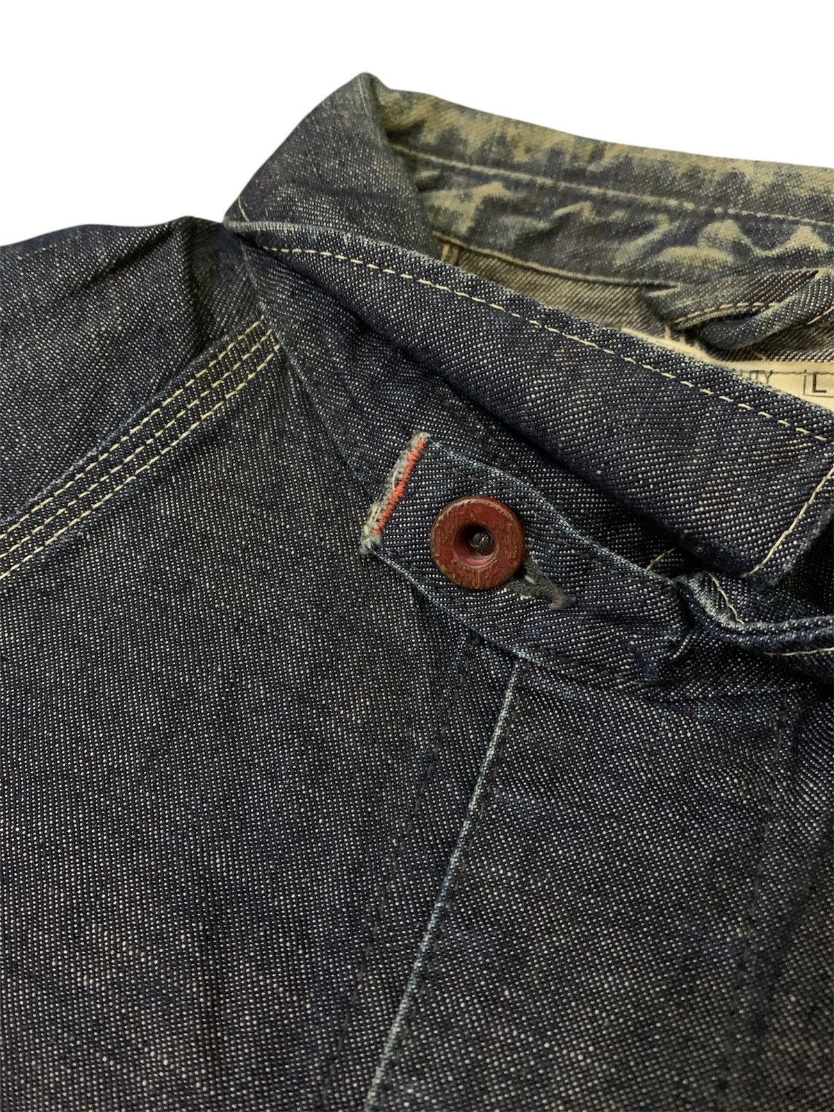 Vintage 💥Vintage 90s Bartack Denim Chore Jacket Size US L / EU 52-54 / 3 - 11 Thumbnail