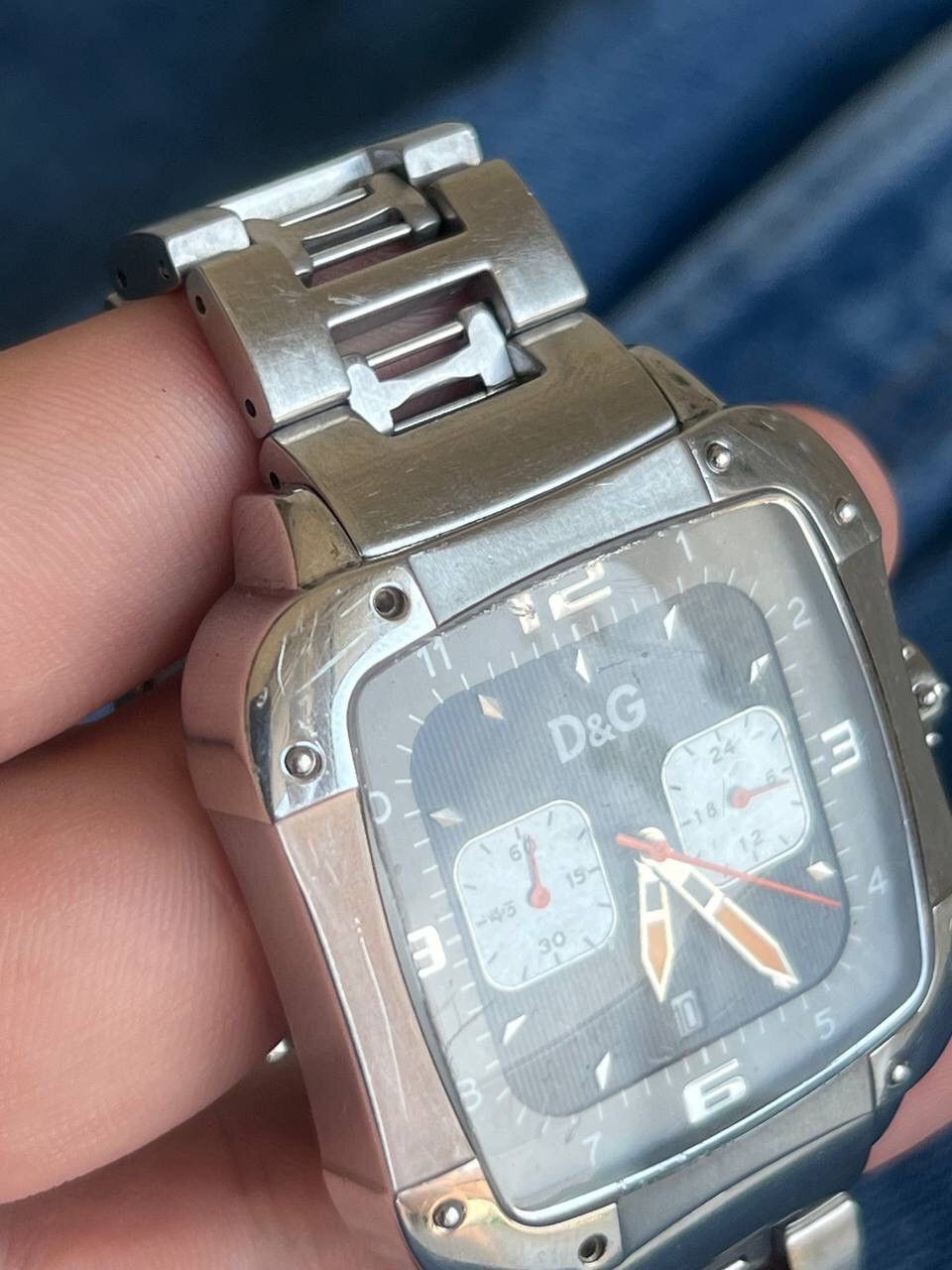 Dolce & Gabbana D&G MEN'S METAL BIG CHUNKY METAL STEEL QUARTZ WATCH 2000S Size ONE SIZE - 4 Thumbnail