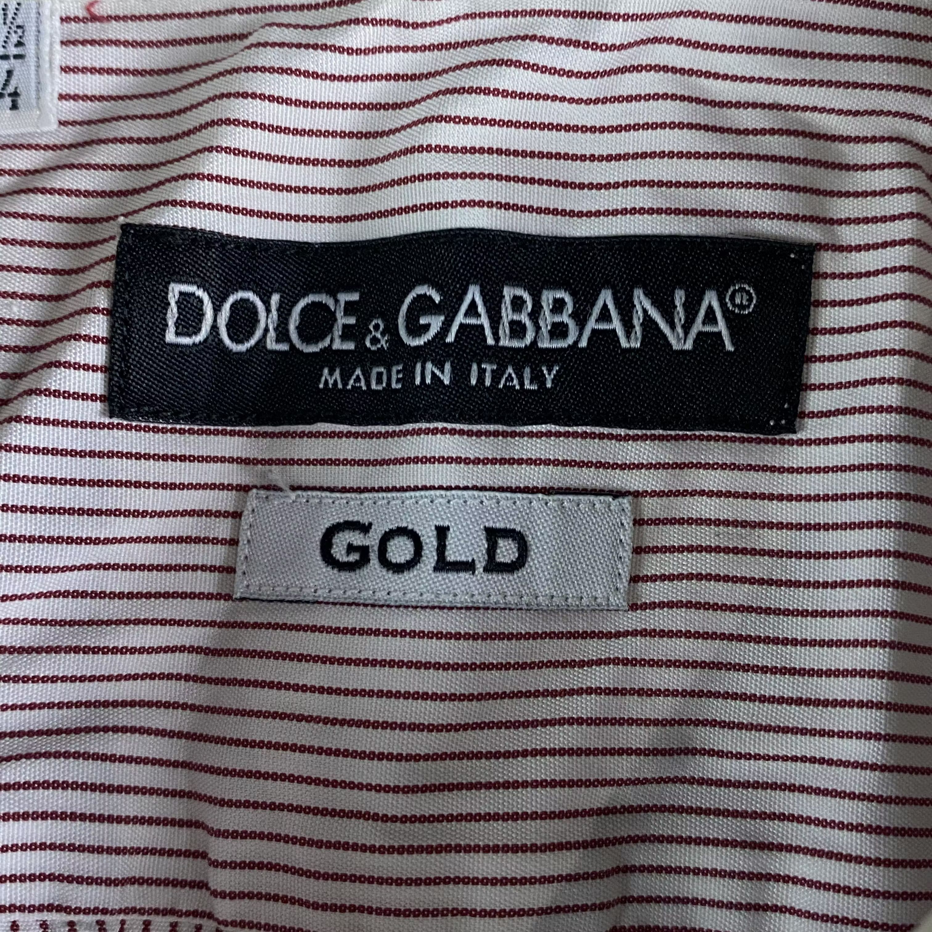 Dolce & Gabbana × Vintage Mens Shirt Long Sleeve Vintage Dolce Gabbana Size 17.5/44 Size US XL / EU 56 / 4 - 7 Thumbnail