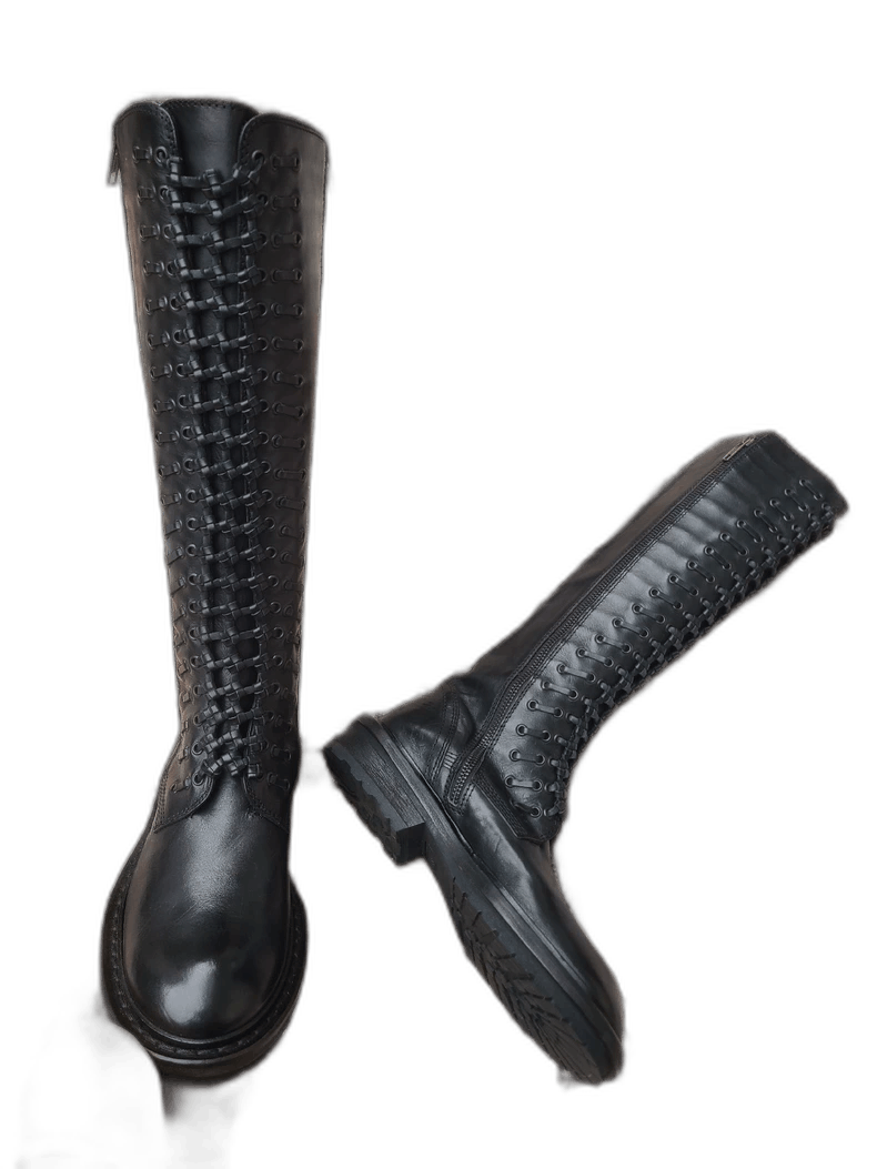 Ann Demeulemeester Ann Demeulemeester Women's Leather Knee Boots Size US 5 / IT 35 - 1 Thumbnail