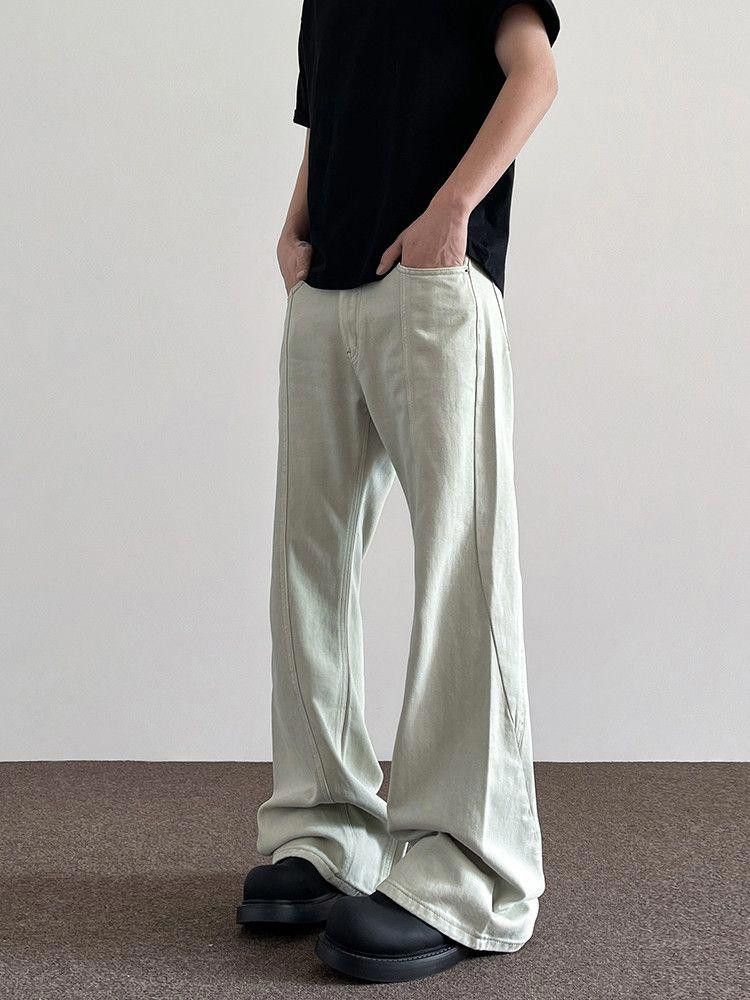 Other White Stacked Denim Jeans, Flared Baggy Jeans Size US 28 / EU 44 - 2 Thumbnail