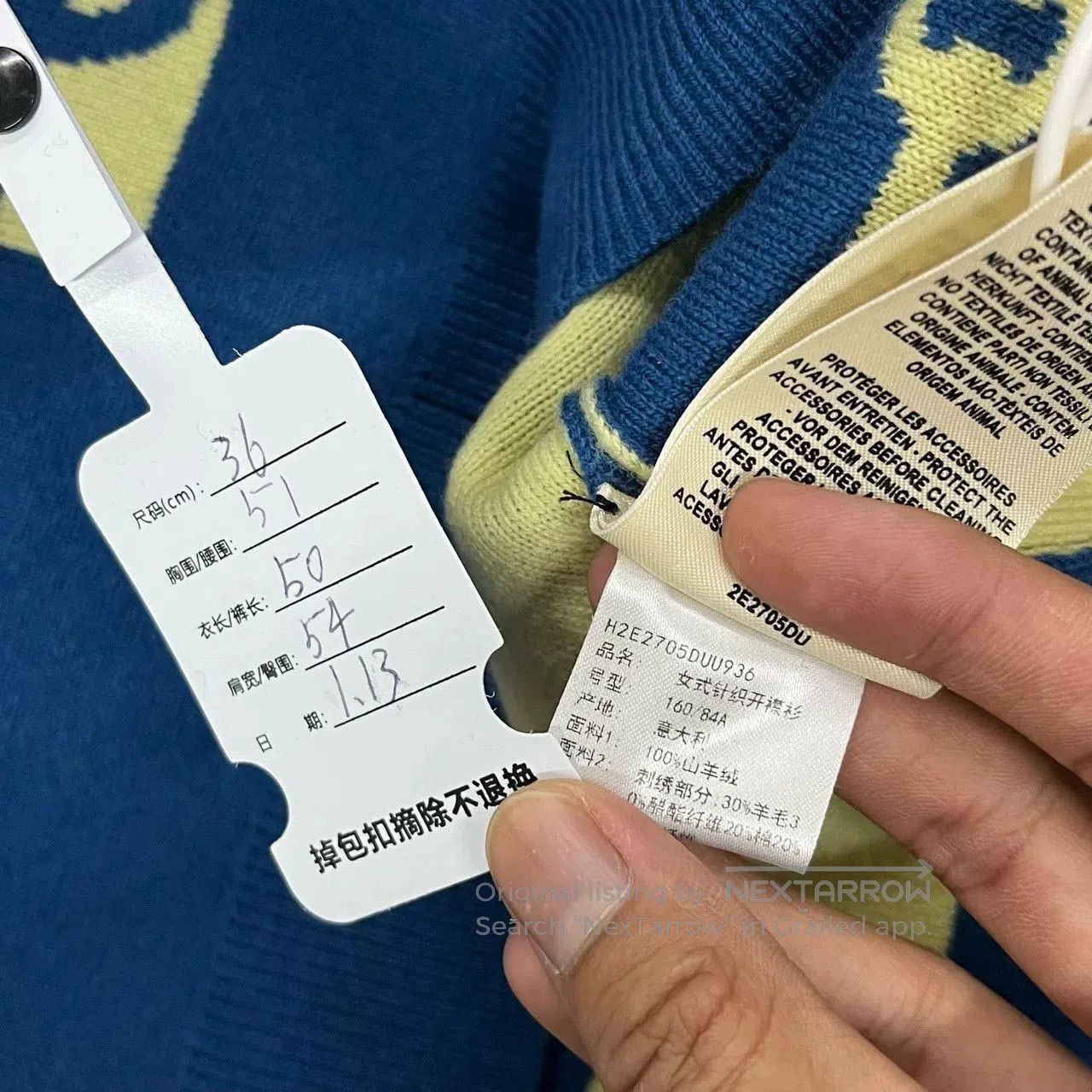 Hermes Hermes Blue War Horse Cardigan. Size US XS / EU 42 / 0 - 9 Thumbnail
