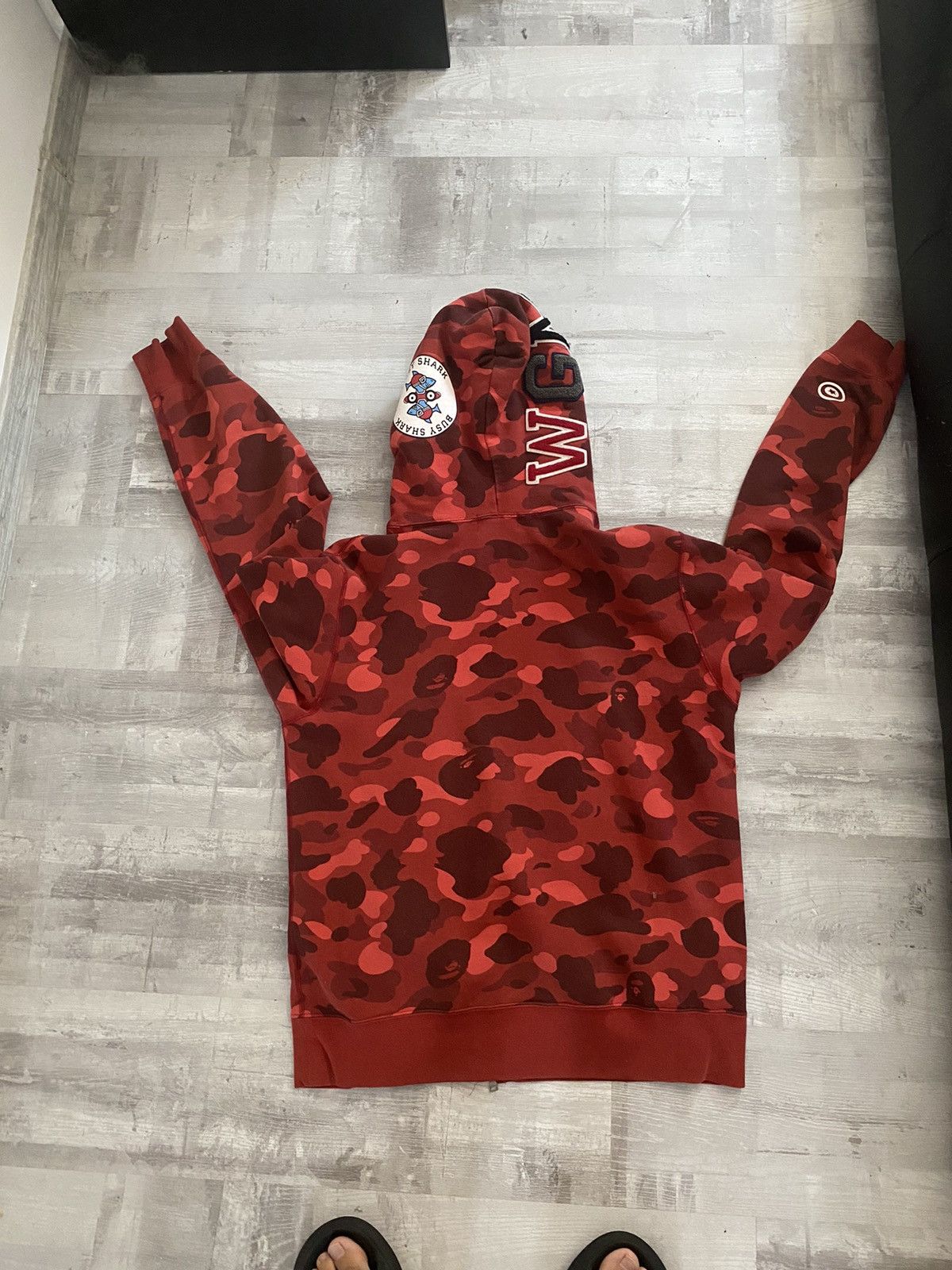 Bape Red Camo Bape Hoodie Size US XL / EU 56 / 4 - 2 Thumbnail