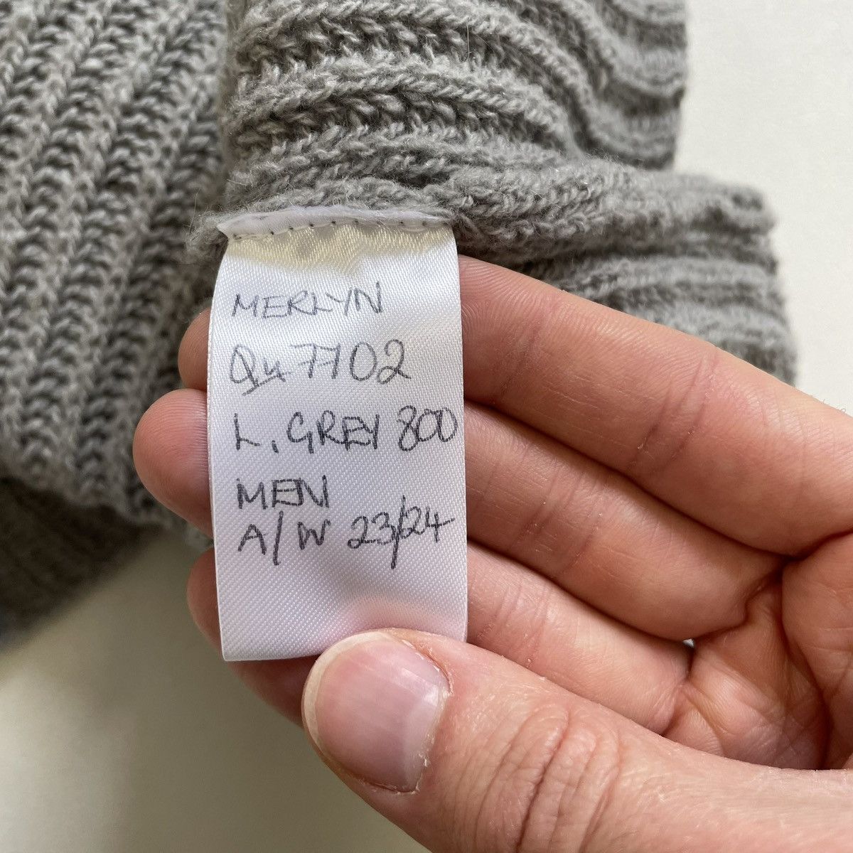 Dries Van Noten A/W 23 ‘Cobweb Weave’ Gray Sweater Size US M / EU 48-50 / 2 - 10 Thumbnail