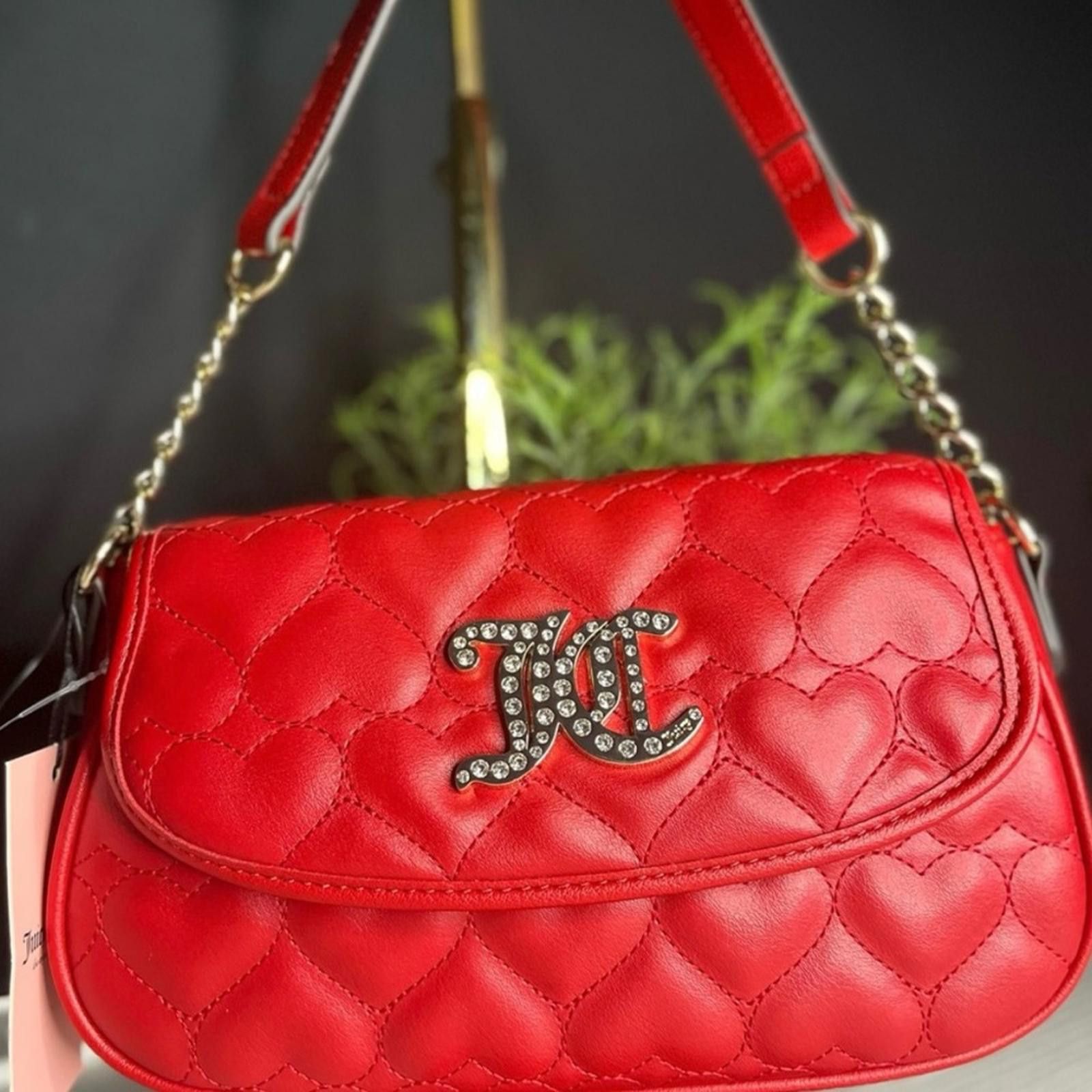 Juicy Couture × Juicy Couture Jeans Juicy Couture Straight From The Heart Red Satchel NWT Size ONE SIZE - 3 Thumbnail