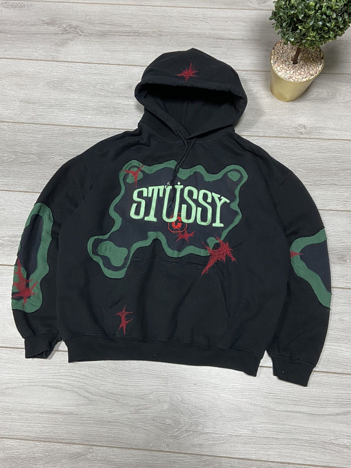 Nike Stussy reworked Y2K stains custom hoodie Size US L / EU 52-54 / 3 - 3 Thumbnail