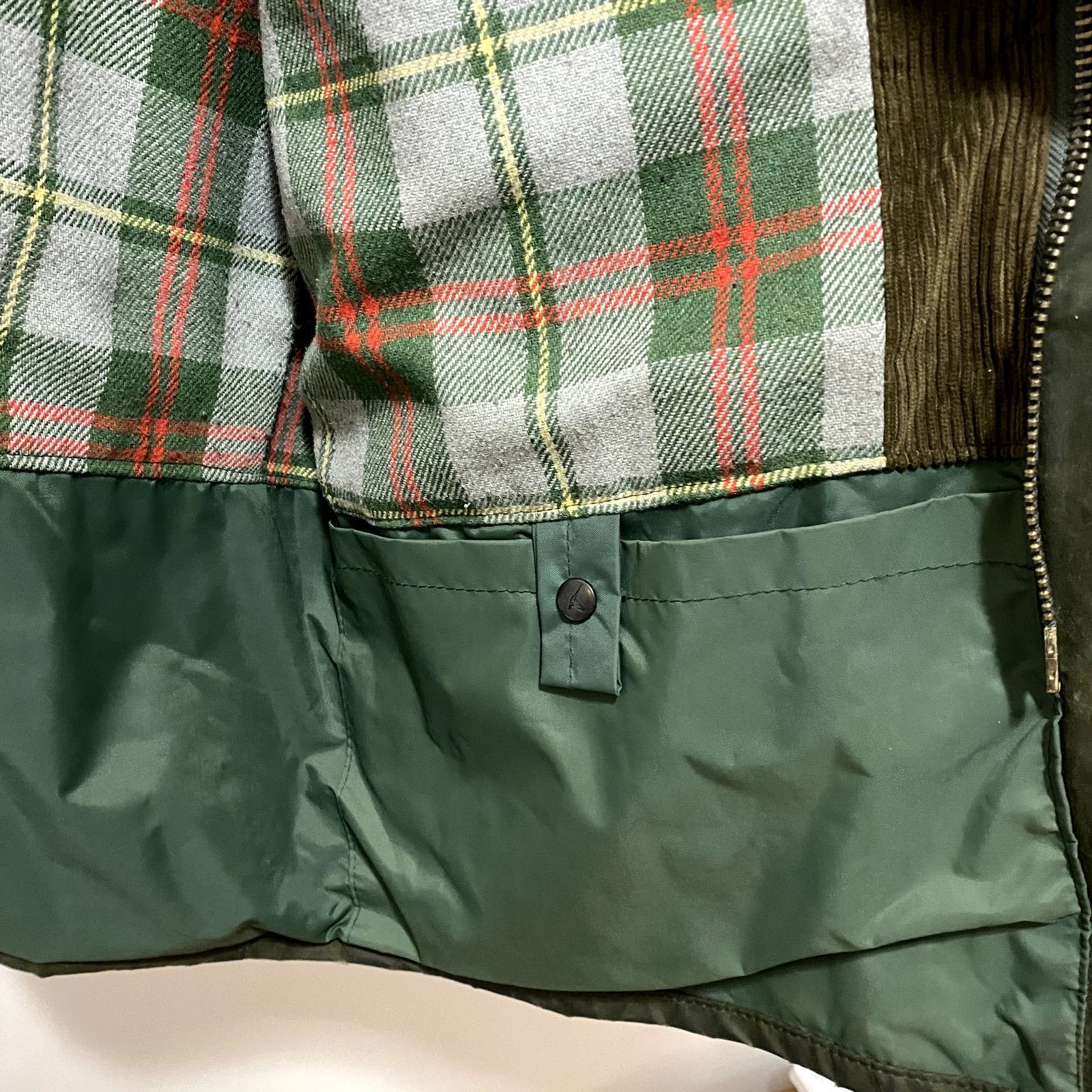 Vintage Vintage Wax Jacket Olive Green Flannel Lined Coat Size US XL / EU 56 / 4 - 7 Thumbnail
