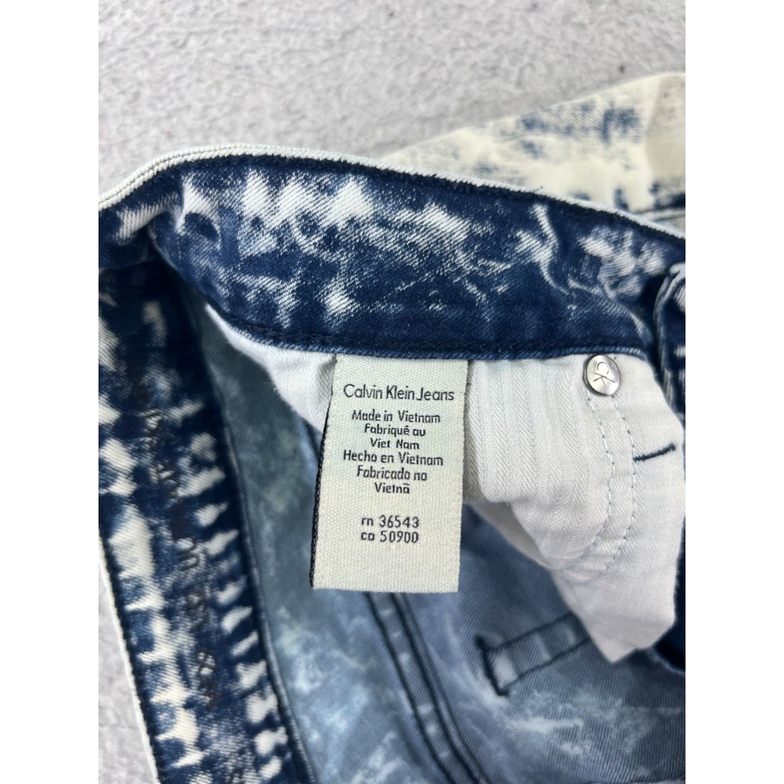 Calvin Klein Calvin Klein Jeans Women Blue Denim Ultimate Skinny Acid Wash 29 Inseam 30 Zip 5-Pocket Design Regular Stretch Size 29" - 7 Thumbnail