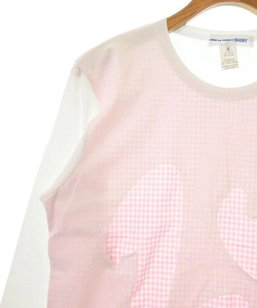 Comme des Garcons SHIRT T-Shirts Cotton Long Sleeve Number Pattern White x Pink Size US M / EU 48-50 / 2 - 3 Thumbnail