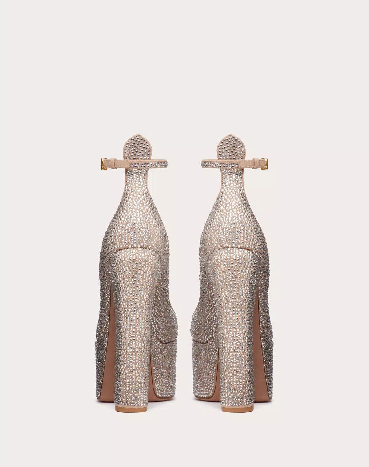 Valentino o1s1wg111125 Tan-Go Platform Patent Sandals in Beige Size US 6.5 / IT 36.5 - 3 Thumbnail