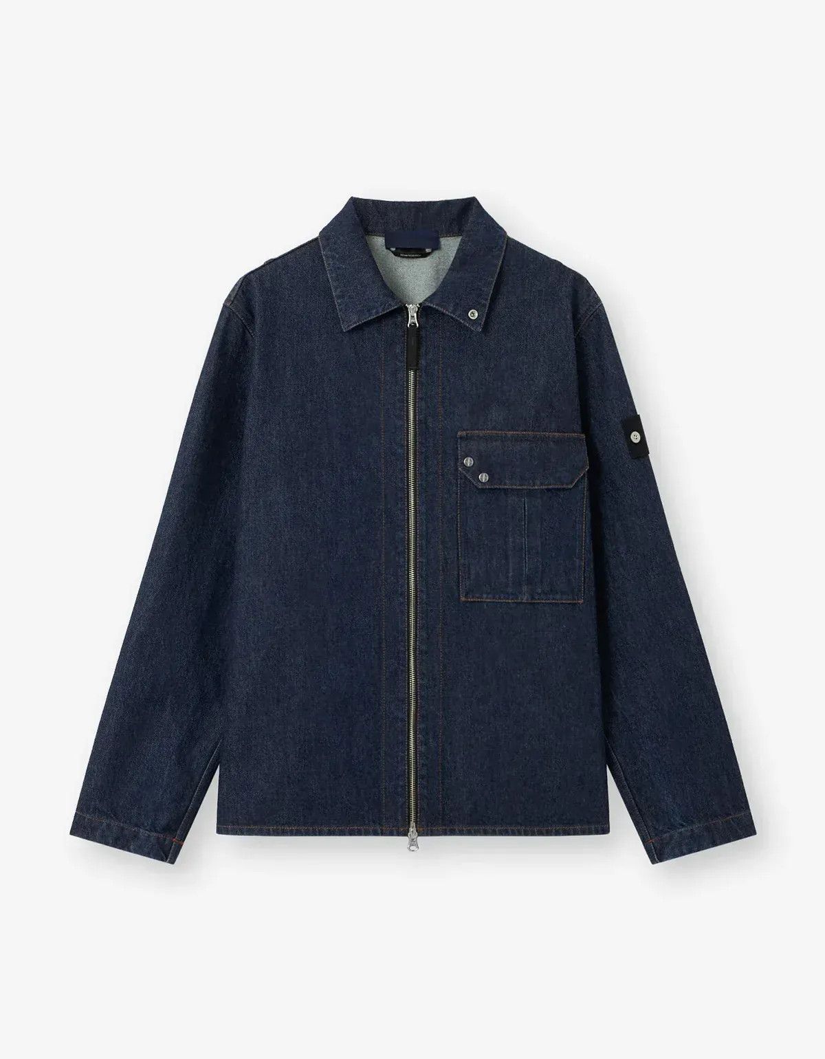 Stone Island Stone Island Denim Research Indigo Denim-Rinsed Overshirt Size US XXL / EU 58 / 5 - 1 Thumbnail