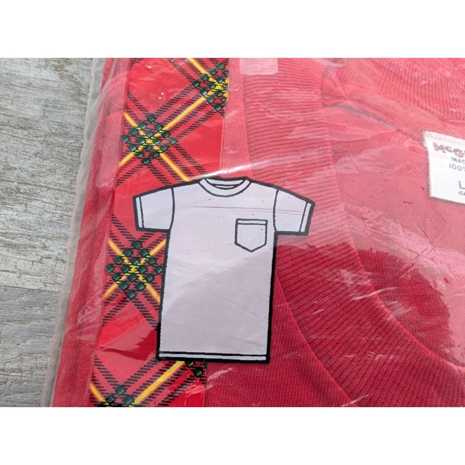McGregor Vtg McGregor 50/50 Pocket Red T-Shirt Large Men Regular 80s Stitch Crew Neck Short Sleeve USA Size US L / EU 52-54 / 3 - 8 Thumbnail