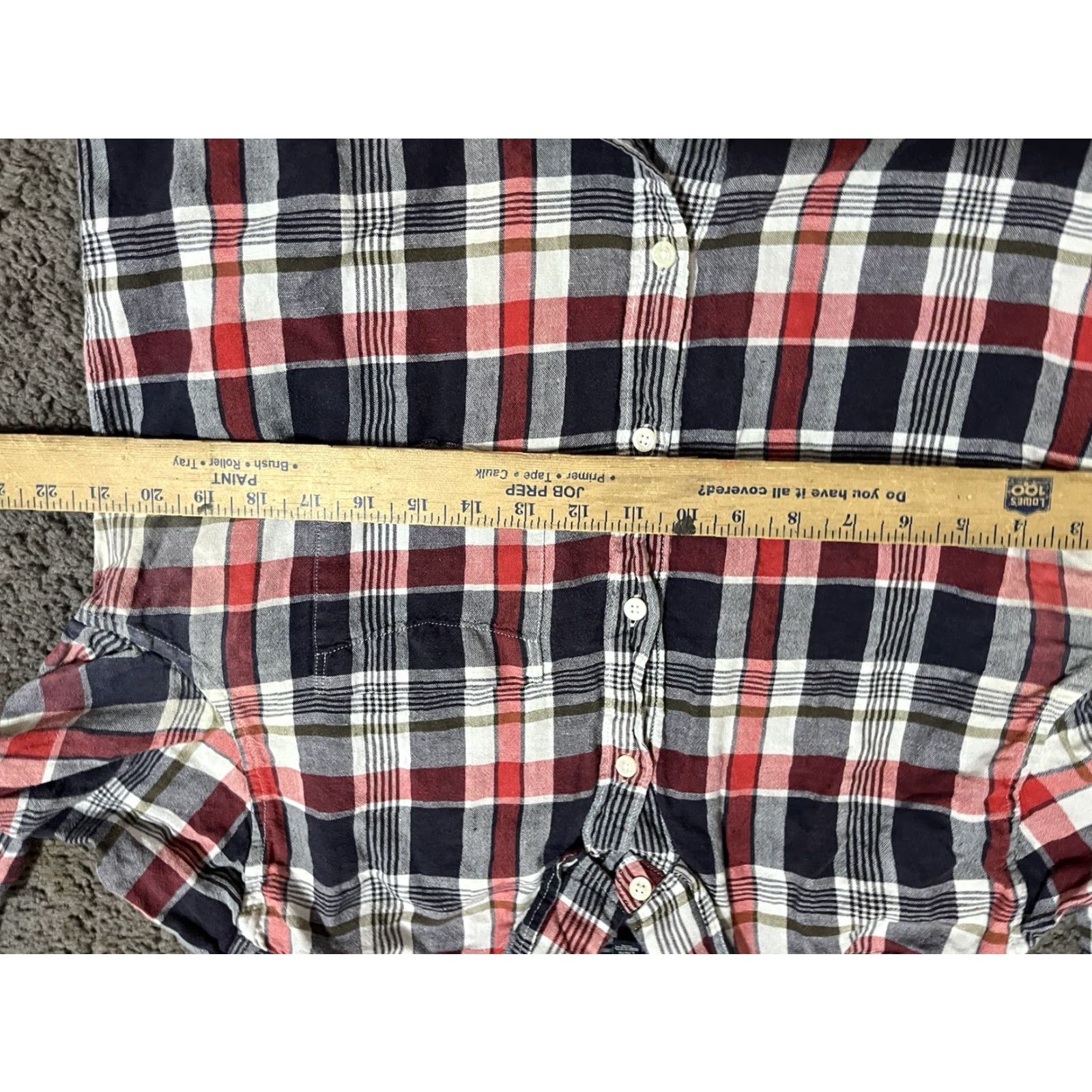 American Eagle Outfitters VINTAGE American Eagle Outfitters Button-Up Shirt Men's L Red Linen blend Plaid Button-Down Collar Classic Casual/Business/Formal Size US L / EU 52-54 / 3 - 5 Thumbnail