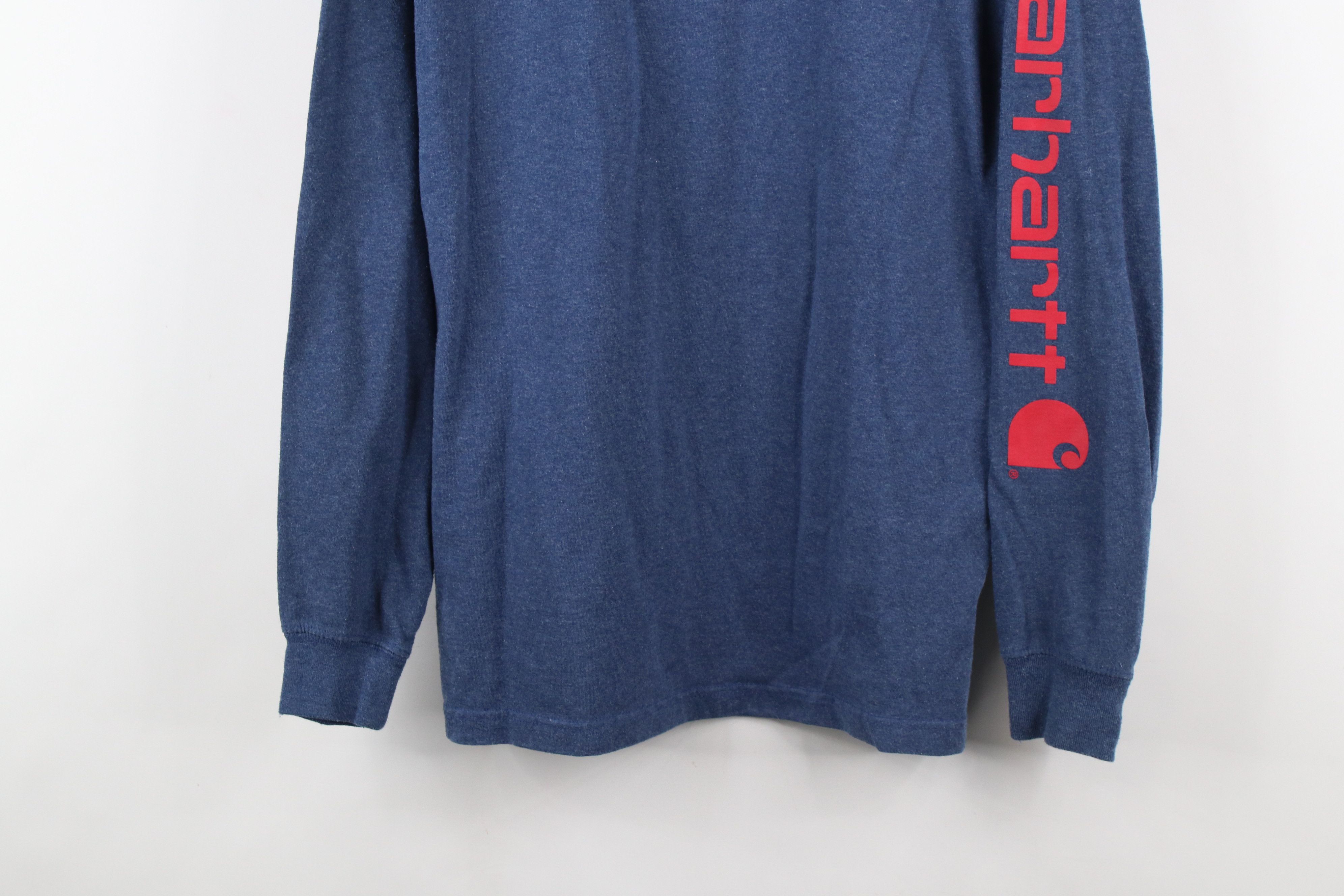 Carhartt × Vintage Vintage Y2K Carhartt Spell Long Sleeve T-Shirt Heather Blue Size US S / EU 44-46 / 1 - 3 Thumbnail