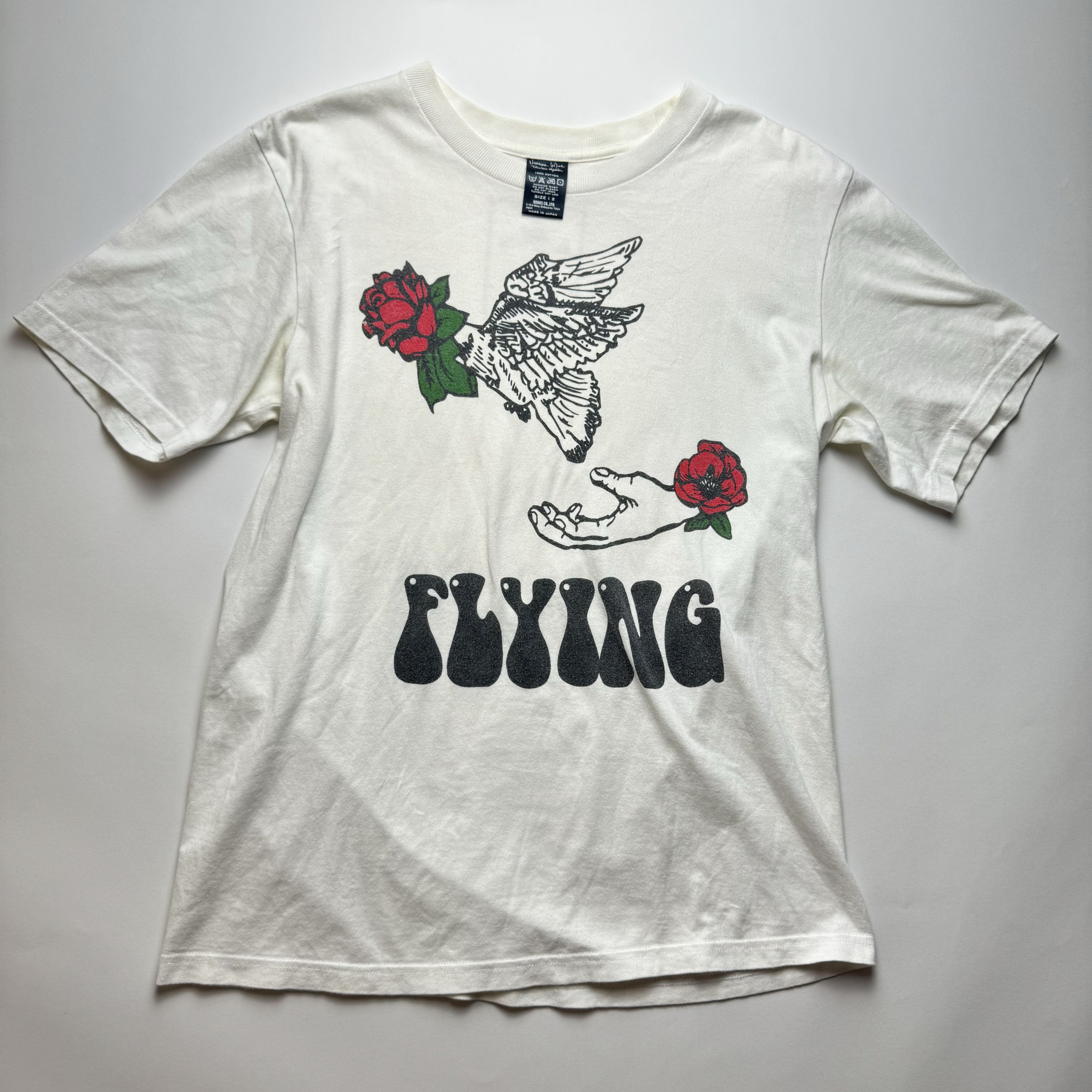 image of Number (N)Ine 08Ss X Romp “Birds “ Tee in White, Men's (Size Medium)
