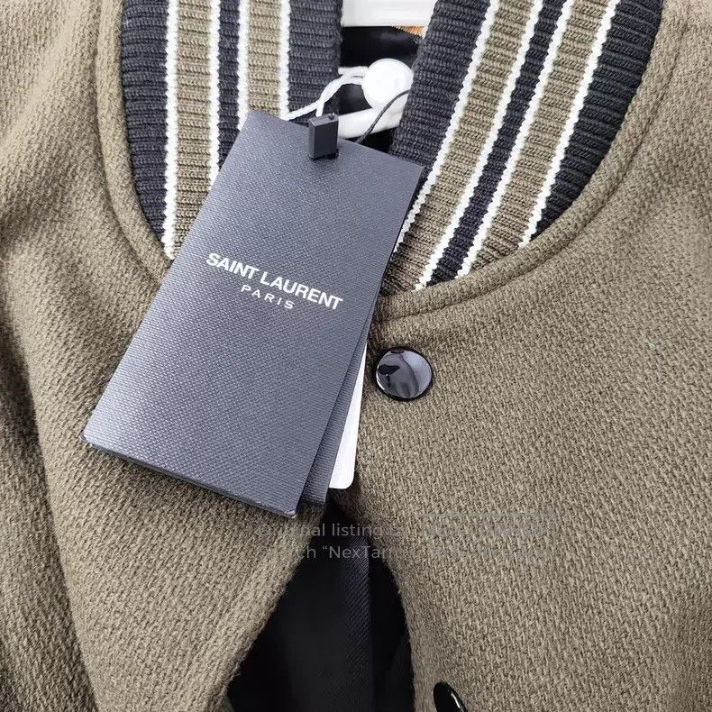 Saint Laurent Paris Saint Laurent Paris Military Green and Moss Green Wool and Size XS / US 0-2 / IT 36-38 - 2 Thumbnail