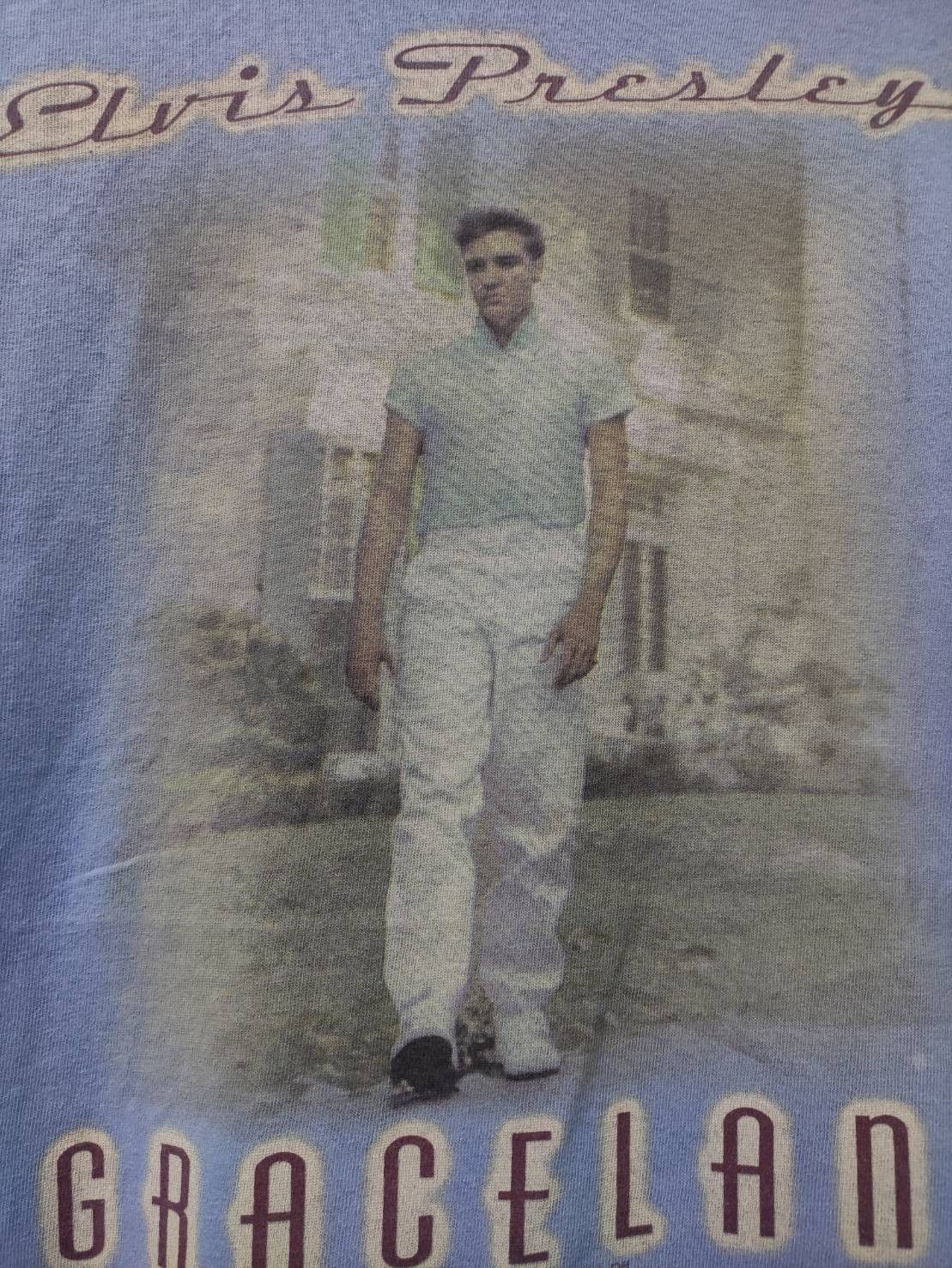 Band Tees Vtg 00's Elvis Presley Graceland T-Shirt Size US XL / EU 56 / 4 - 3 Thumbnail
