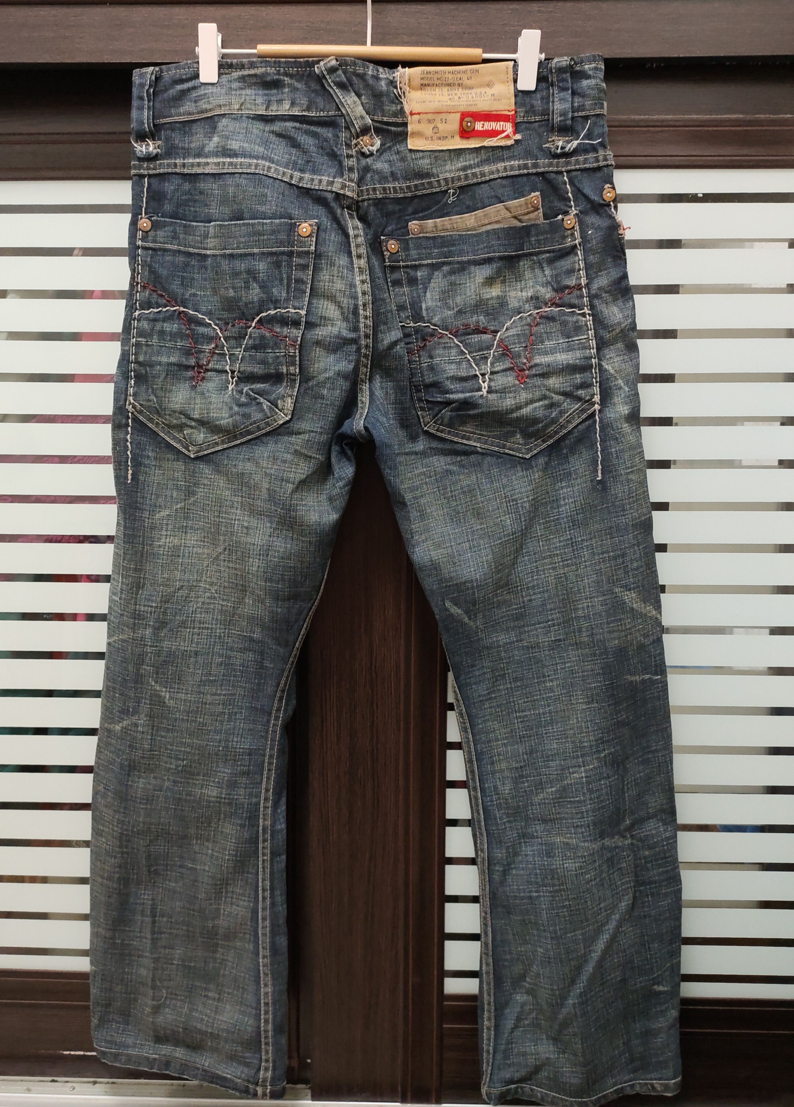 Tribal Streetwear 💥 Tough Jeansmith Machine Gun Flared Denim💥 Size US 36 / EU 52 - 9 Thumbnail