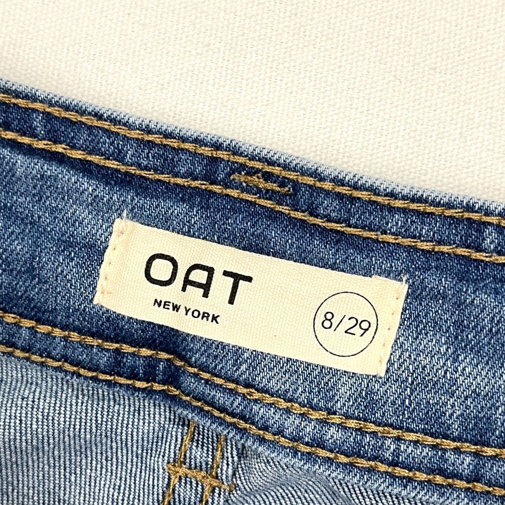 Vintage OAT New York Jeans womens 8/29 W28 I29 Wide-Leg Baggy High Rise Stretch Capsule Shirt/Hoodie/Hat Size 30" / US 8 / IT 44 - 2 Thumbnail