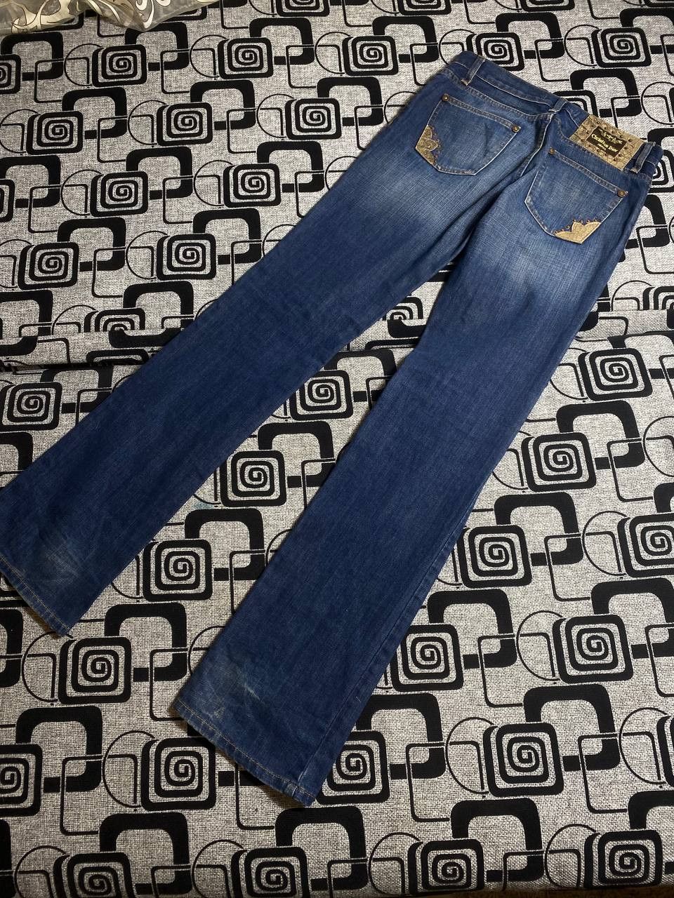Japanese Brand Crazy Crash Dirty Baggy Faded Jean Japan Avant Garde Style Size US 30 / EU 46 - 9 Thumbnail