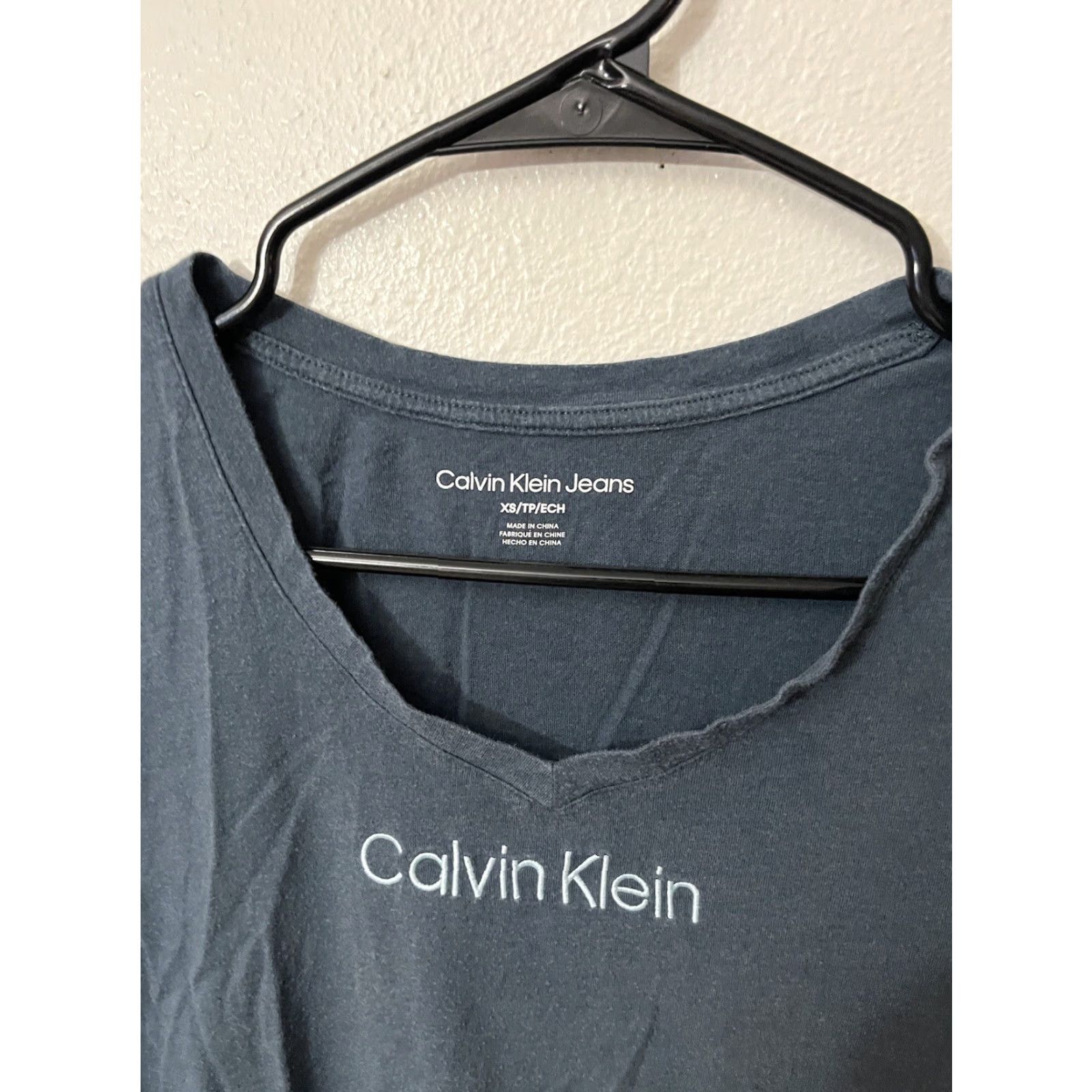 Vintage Calvin Klein Jeans T Shirt Size XS Blue Graphic Logo Tee Size XS / US 0-2 / IT 36-38 - 2 Thumbnail