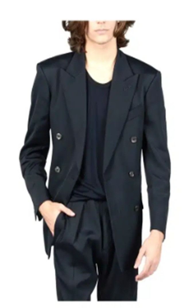 Tom Ford o1loc1c0625 JLXP02 Double-Breasted Jacket in Black Size US M / EU 48-50 / 2 - 1 Preview