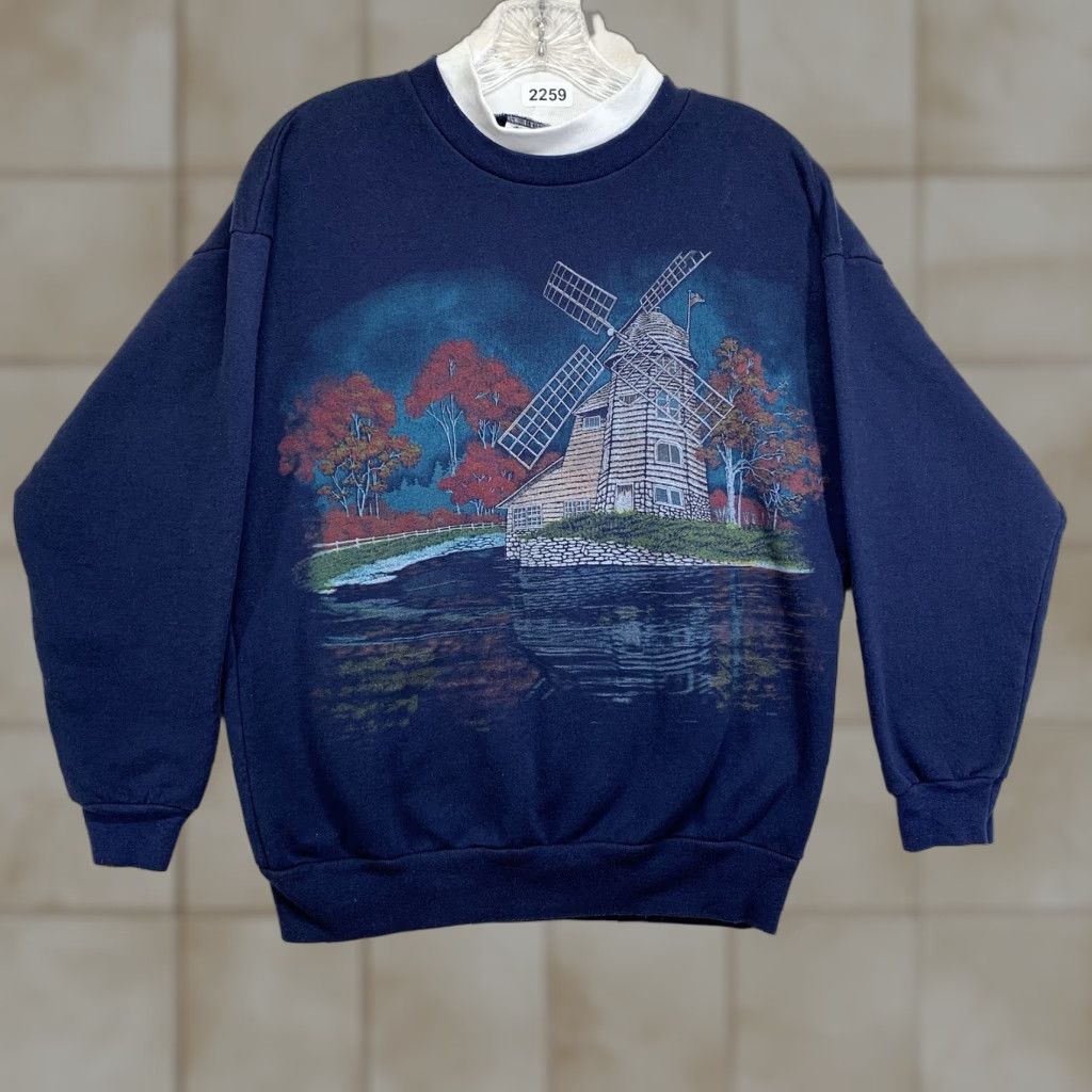 Vintage VINTAGE Nutcracker Sweatshirt Unisex Adults Small Blue Crew Neck Pullover Long Sleeve Graphic Print Nature 80s 90s Hiking Outdoor Size US S / EU 44-46 / 1 - 1 Thumbnail