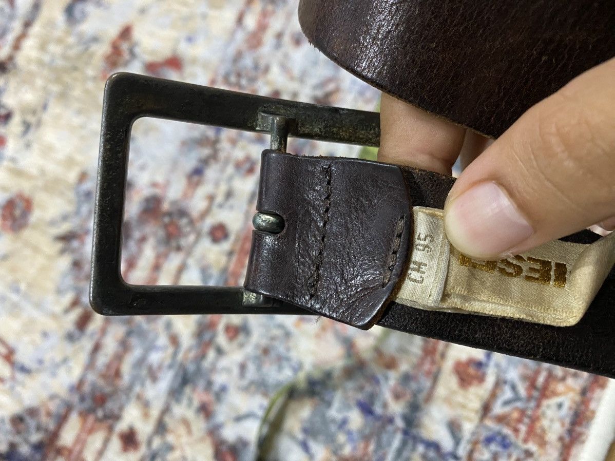 Diesel Diesel Belt Leather Brown Made Italy Size 38 - 3 Thumbnail
