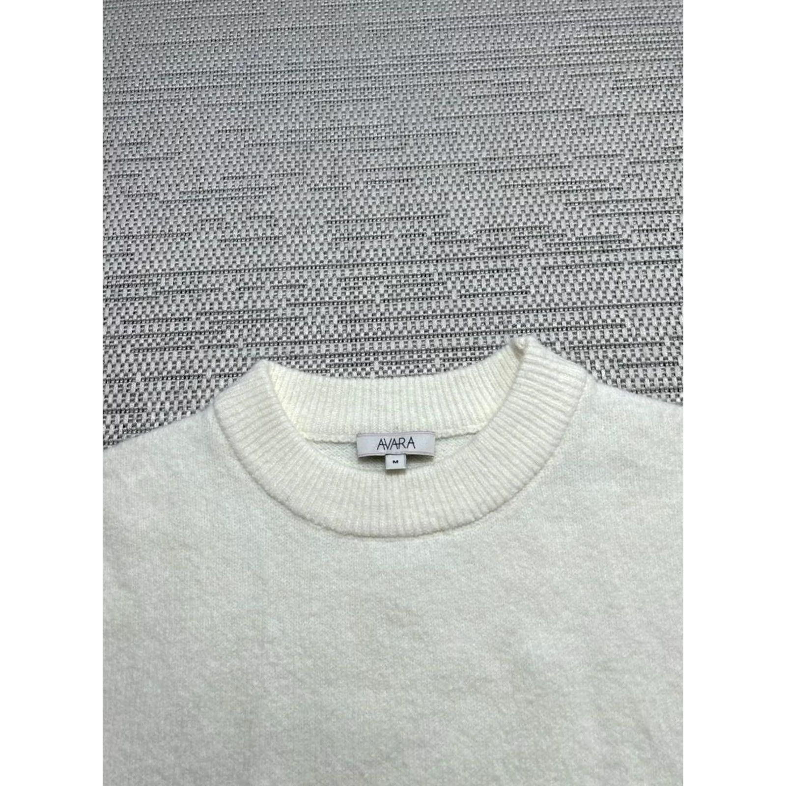 Vintage Pilcro Avara Sweater Womens M White Knit Pullover Crew Neck Pullover Casual Winter Fall 100% Cashmere Knit Size M / US 6-8 / IT 42-44 - 2 Thumbnail