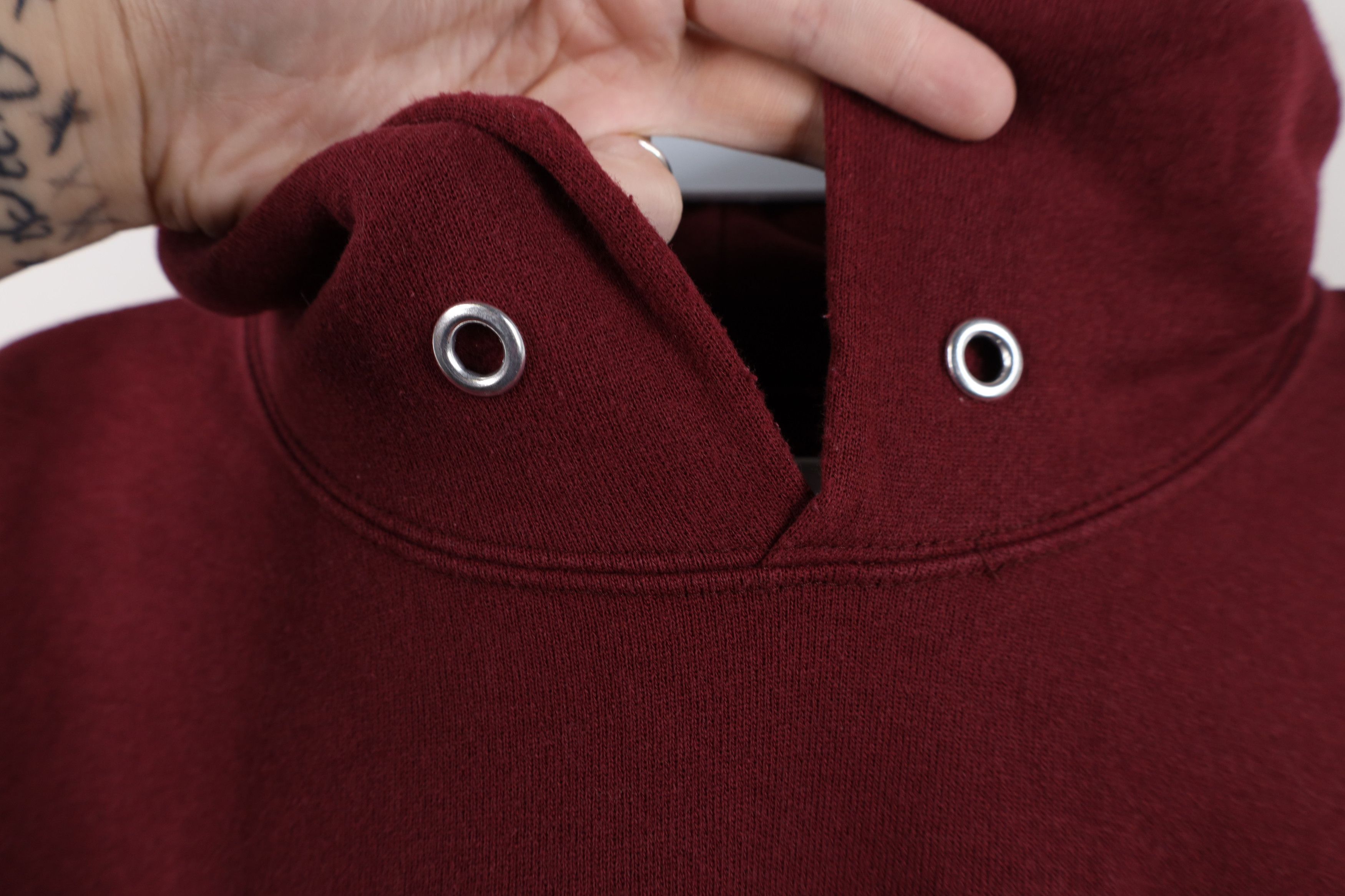 Champion Vintage 90s Champion Augustine Hoodie Sweatshirt Burgundy Size US XL / EU 56 / 4 - 9 Thumbnail