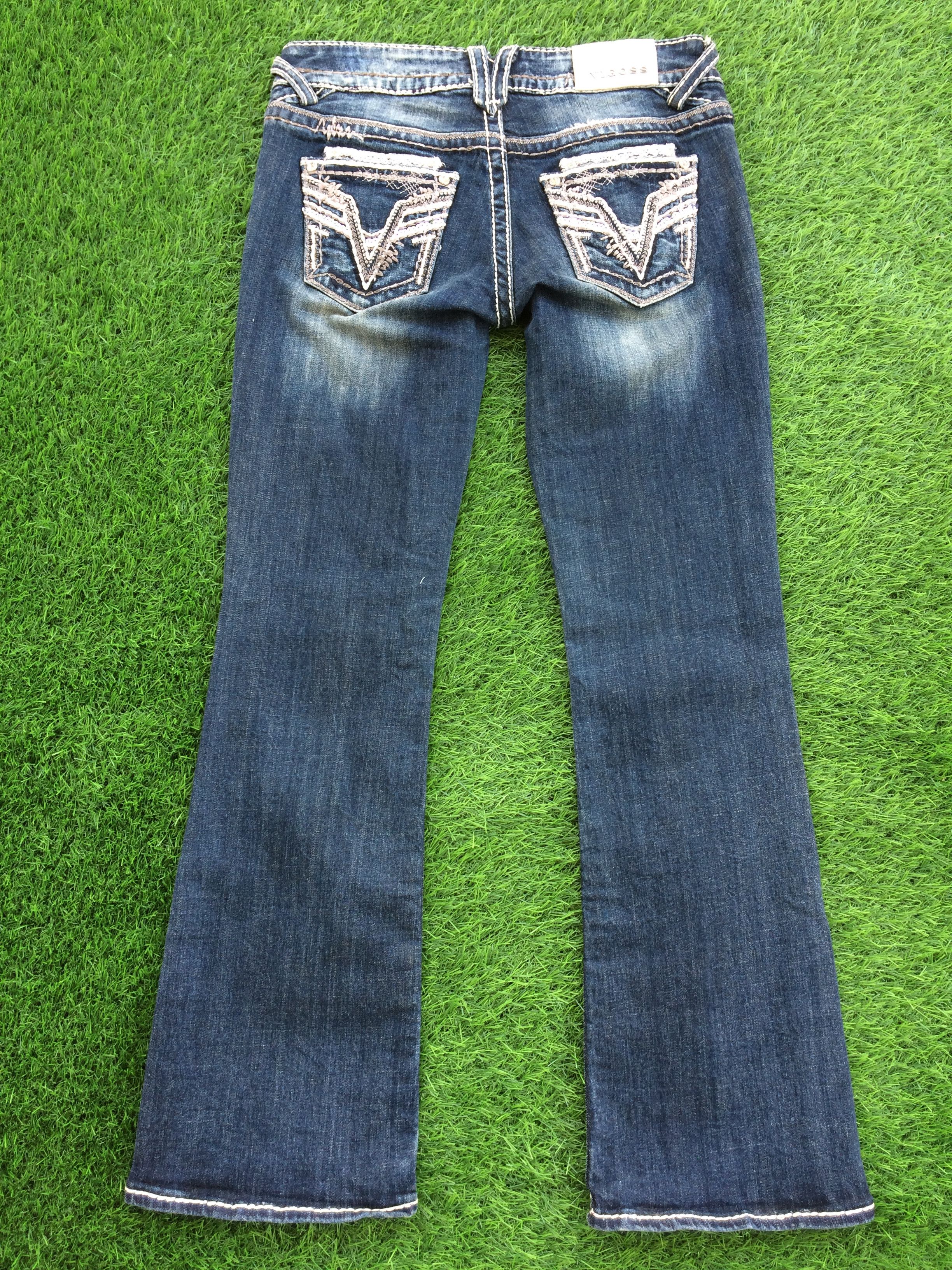 Japanese Brand Low Waist Flared Denim Pants #D-838 Size 28" / US 6 / IT 42 - 4 Thumbnail