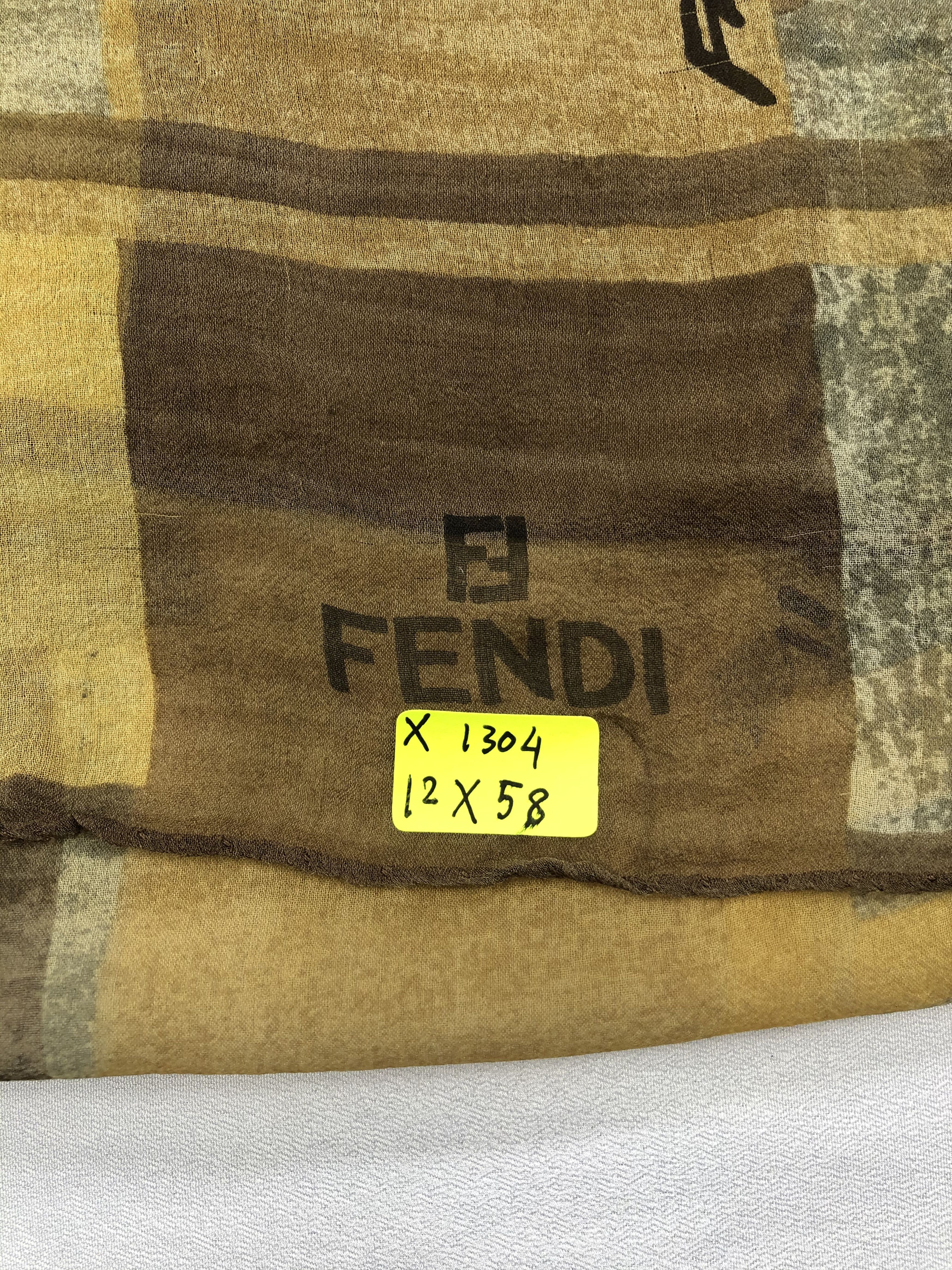 Vintage Vintage Fendi Silk Scarf Size ONE SIZE - 7 Thumbnail