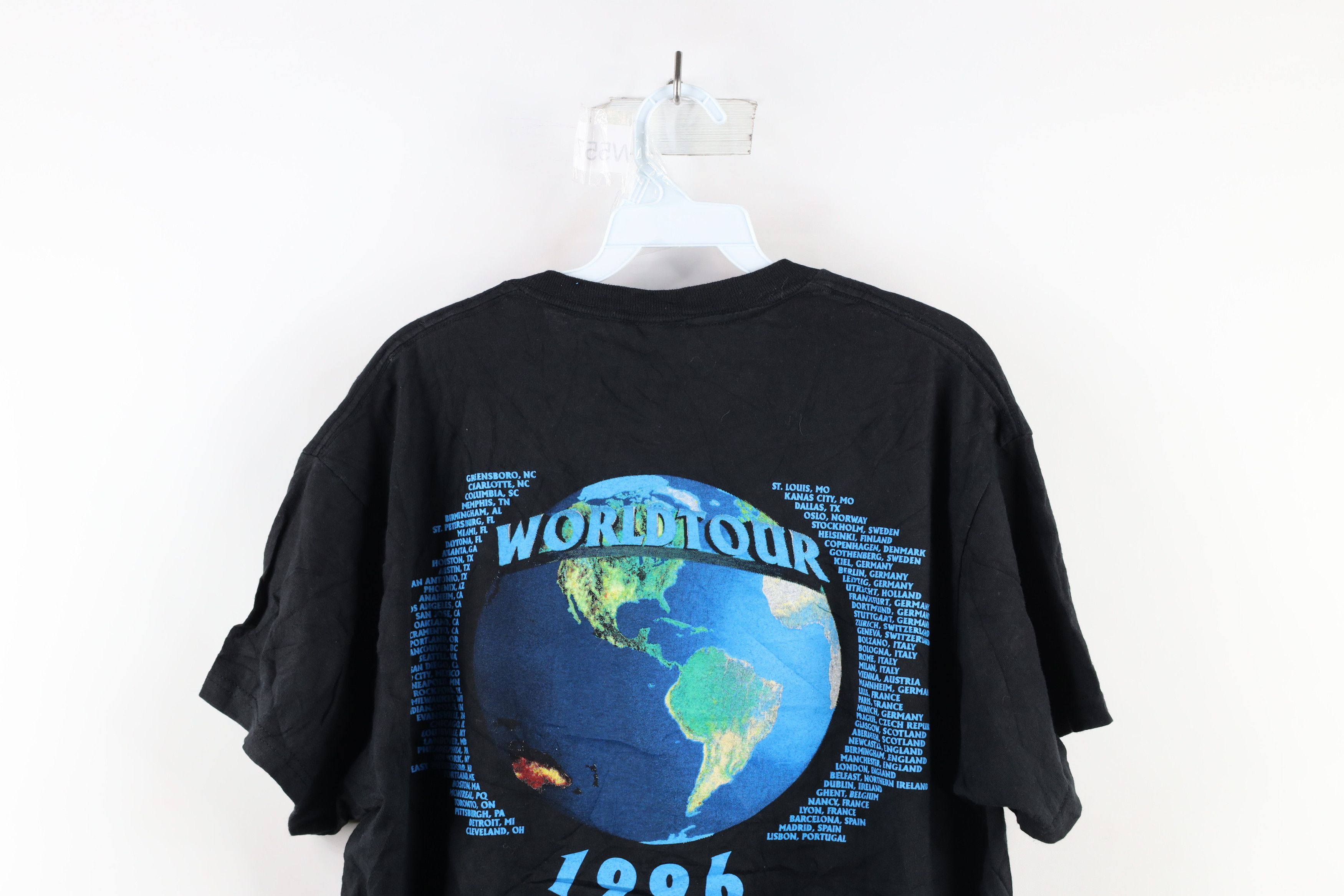 Vintage Vintage 90s Ballbreaker Tour ACDC Band T-Shirt Black Cotton Size US L / EU 52-54 / 3 - 9 Thumbnail