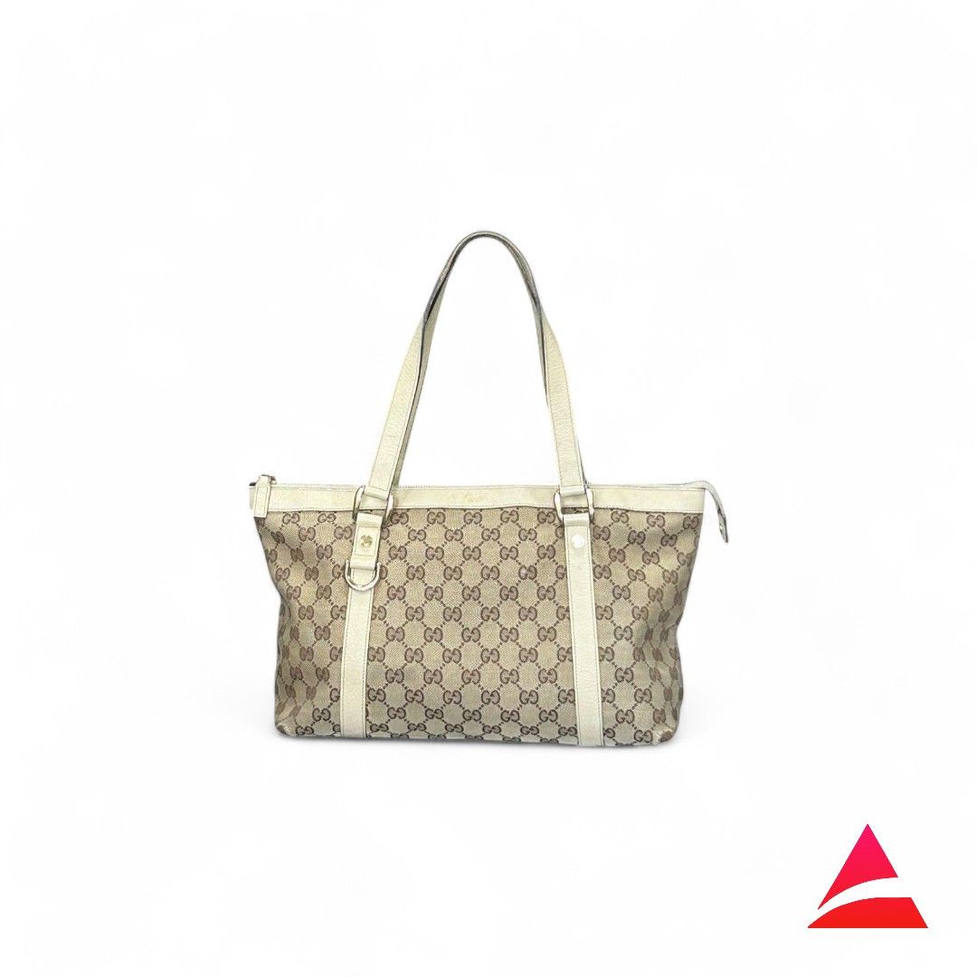 Gucci Gucci - Abbey Handbag Shoulder Bag Beige Leather Size ONE SIZE - 1 Thumbnail