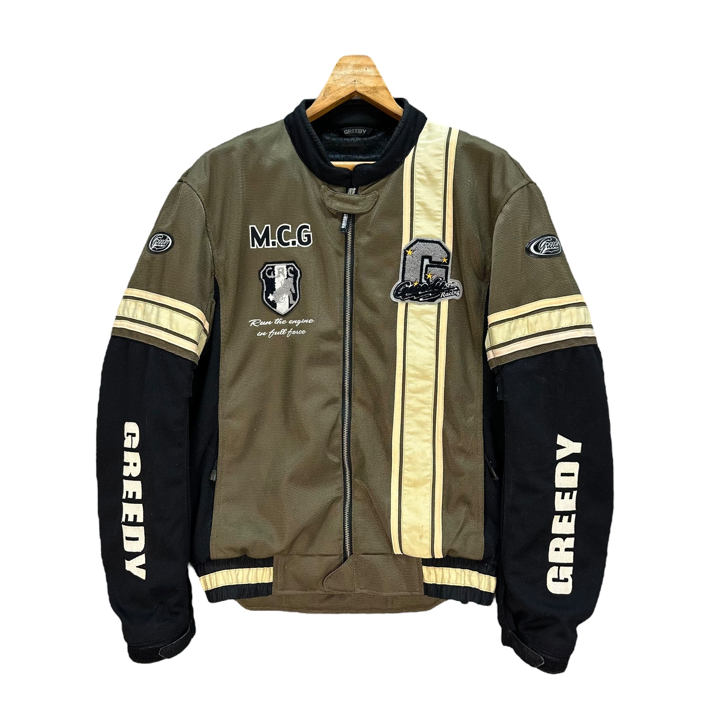 Vintage GREEDY RACING Motorcycles Jacket #A17-0413 Size US XL / EU 56 / 4 - 1 Thumbnail