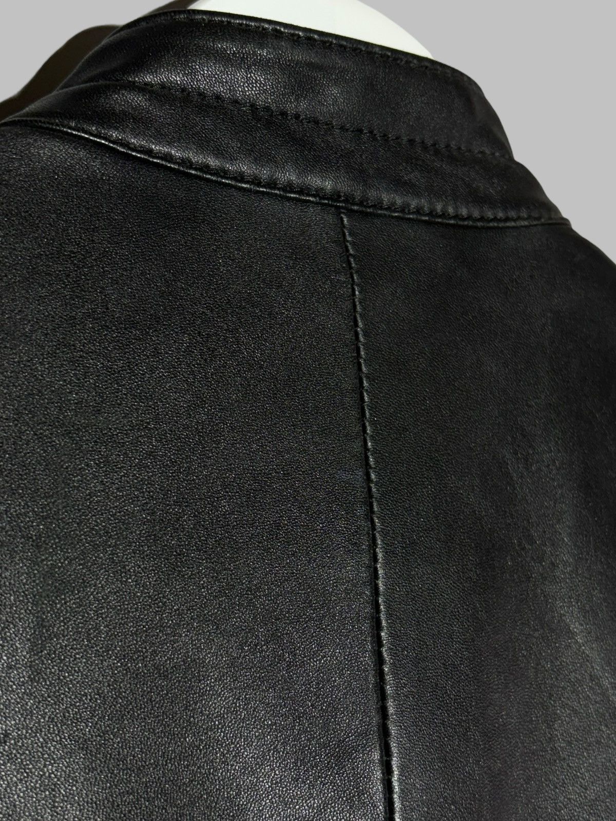 Bcbgmaxazria Bcbgmaxazria Black Leather Moto Jacket Rick Owens Biker Vibe Size M / US 6-8 / IT 42-44 - 20 Thumbnail