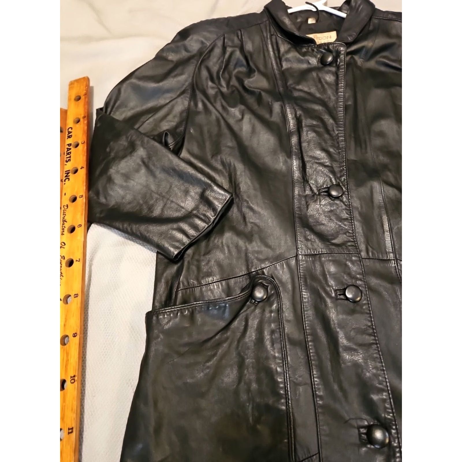 Vintage Vintage Brandon Thomas Jacket Womens Large Long Black Leather Mob Wife Coat Size L / US 10 / IT 46 - 3 Thumbnail