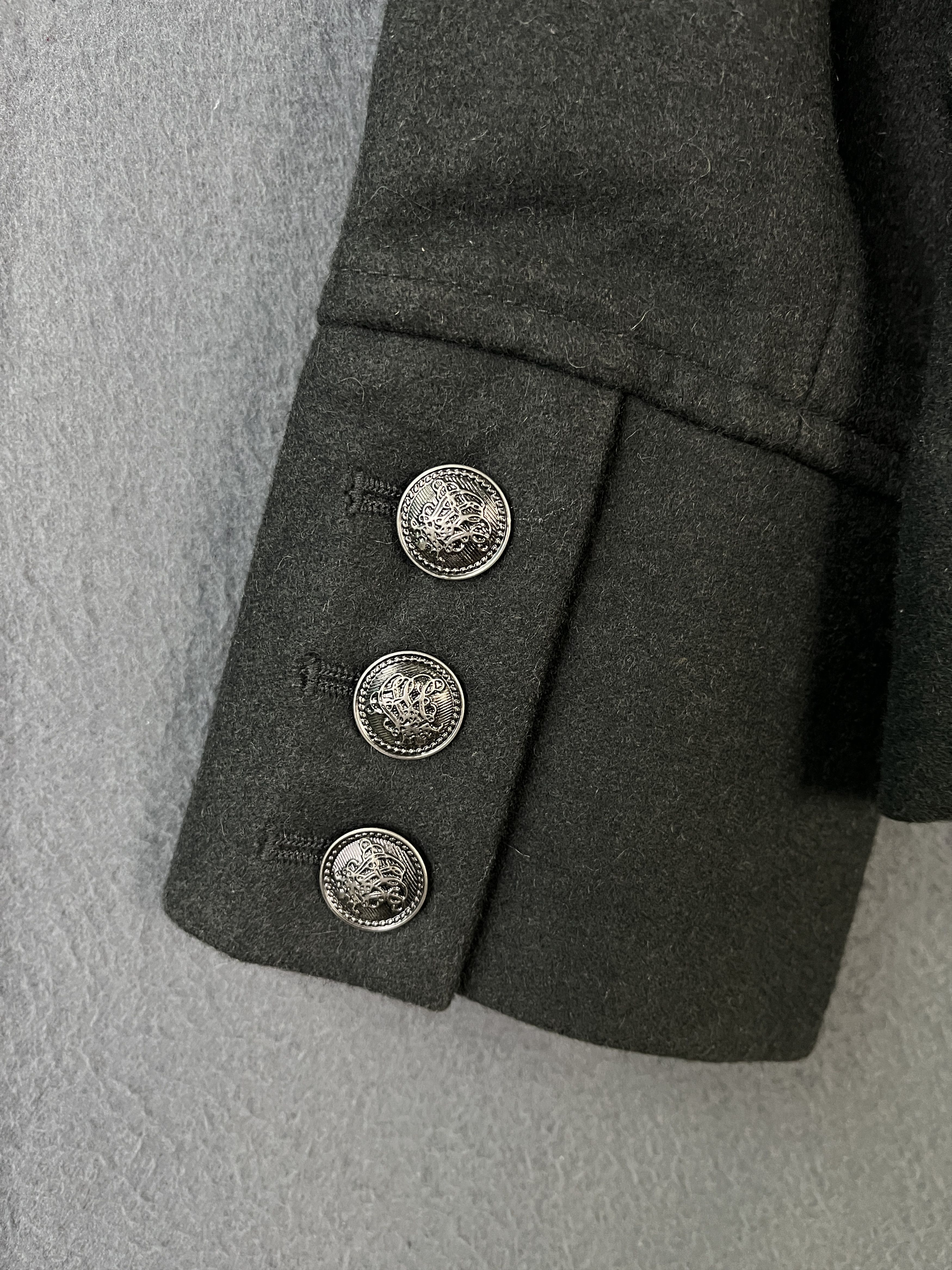 Japanese Brand Jeanasis Napoleon Style Wool Blend Double Breasted Jacket Size S / US 4 / IT 40 - 7 Thumbnail