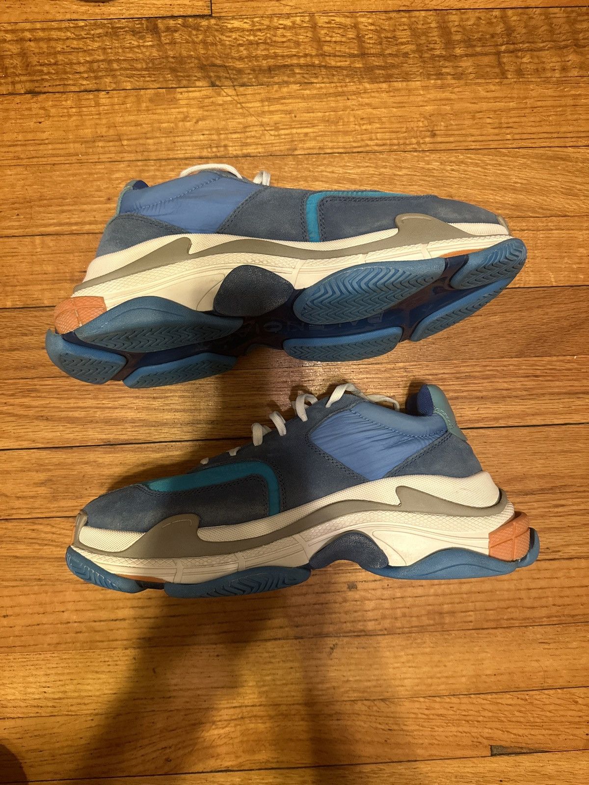 Balenciaga Balenciaga Triple S Nylon Blue Nylon Size US 10 / EU 43 - 2 Thumbnail