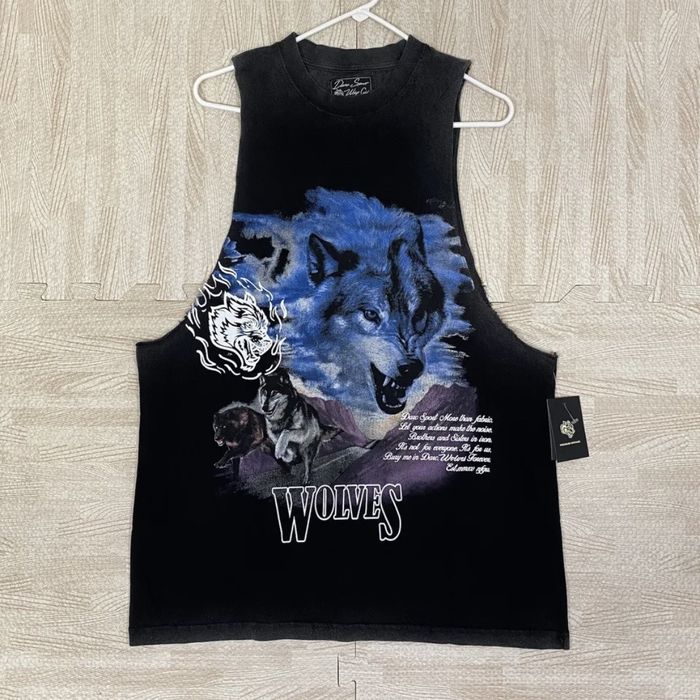 Darc Sport Wolves Bury Me In Darc Lighting Black Graphic T Shirt - Foto 5