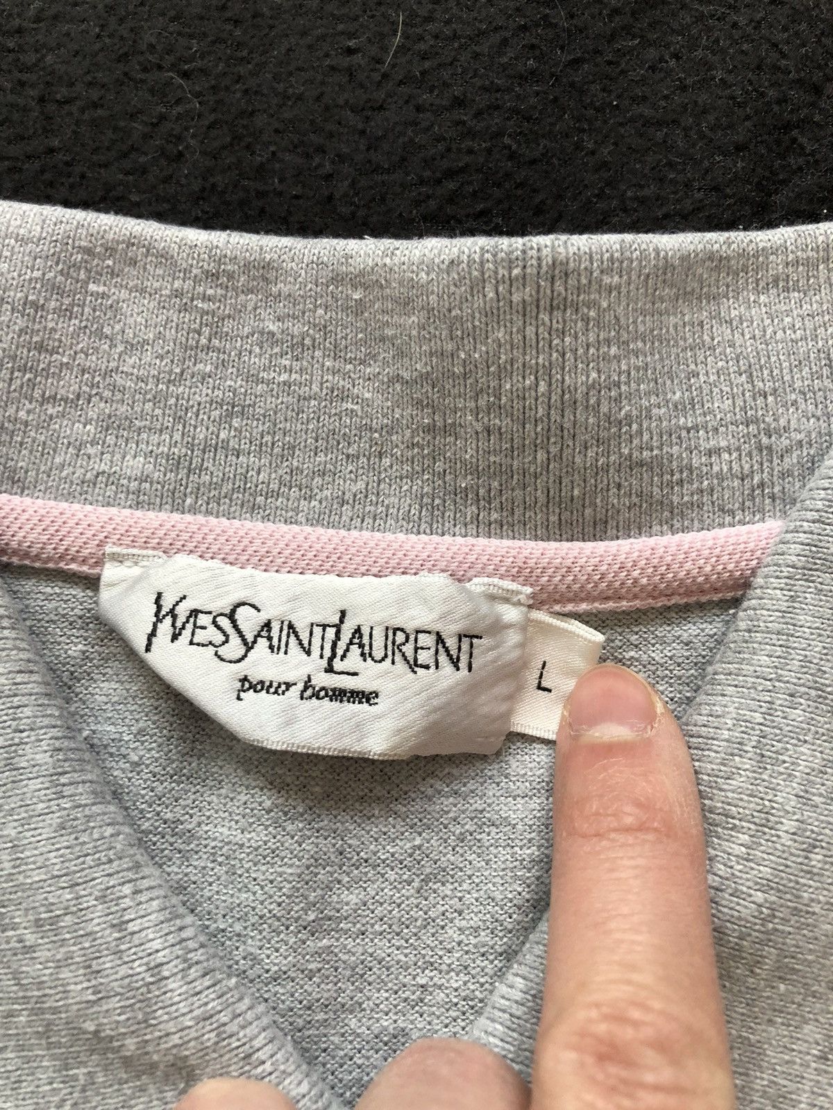 Yves Saint Laurent Polo Shirt Yves Saint Laurent Big Logo Size US L / EU 52-54 / 3 - 5 Thumbnail