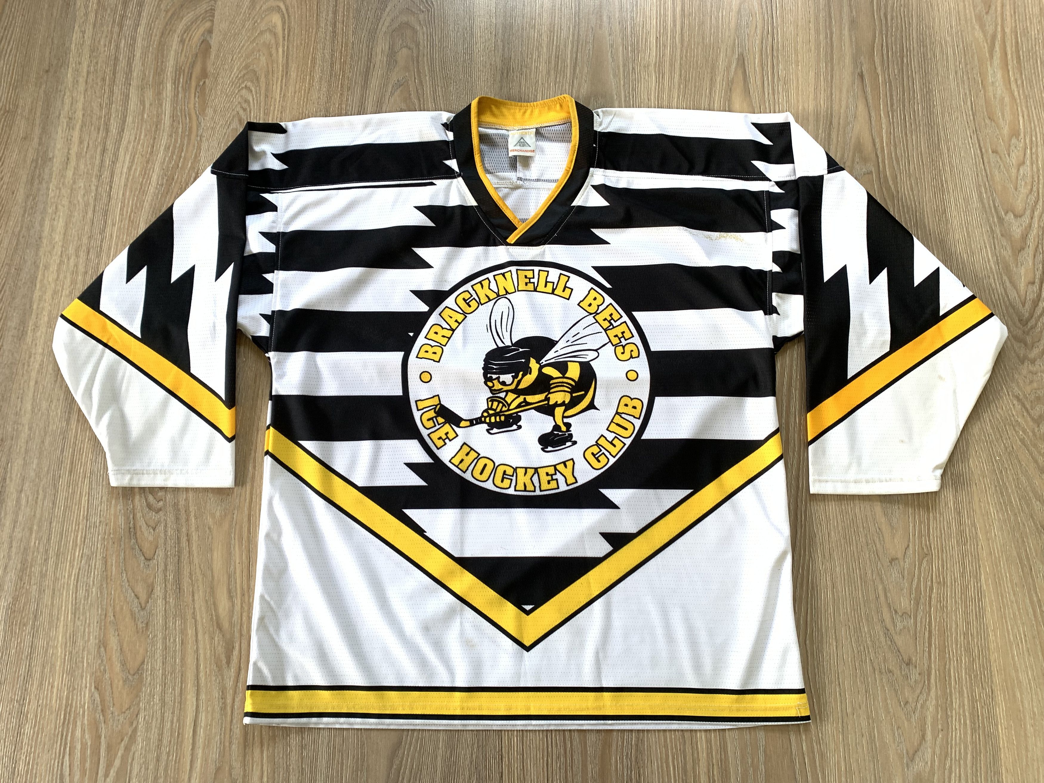 NHL × Vintage Vintage Bracknell Bees Hockey Jersey Size US L / EU 52-54 / 3 - 2 Thumbnail