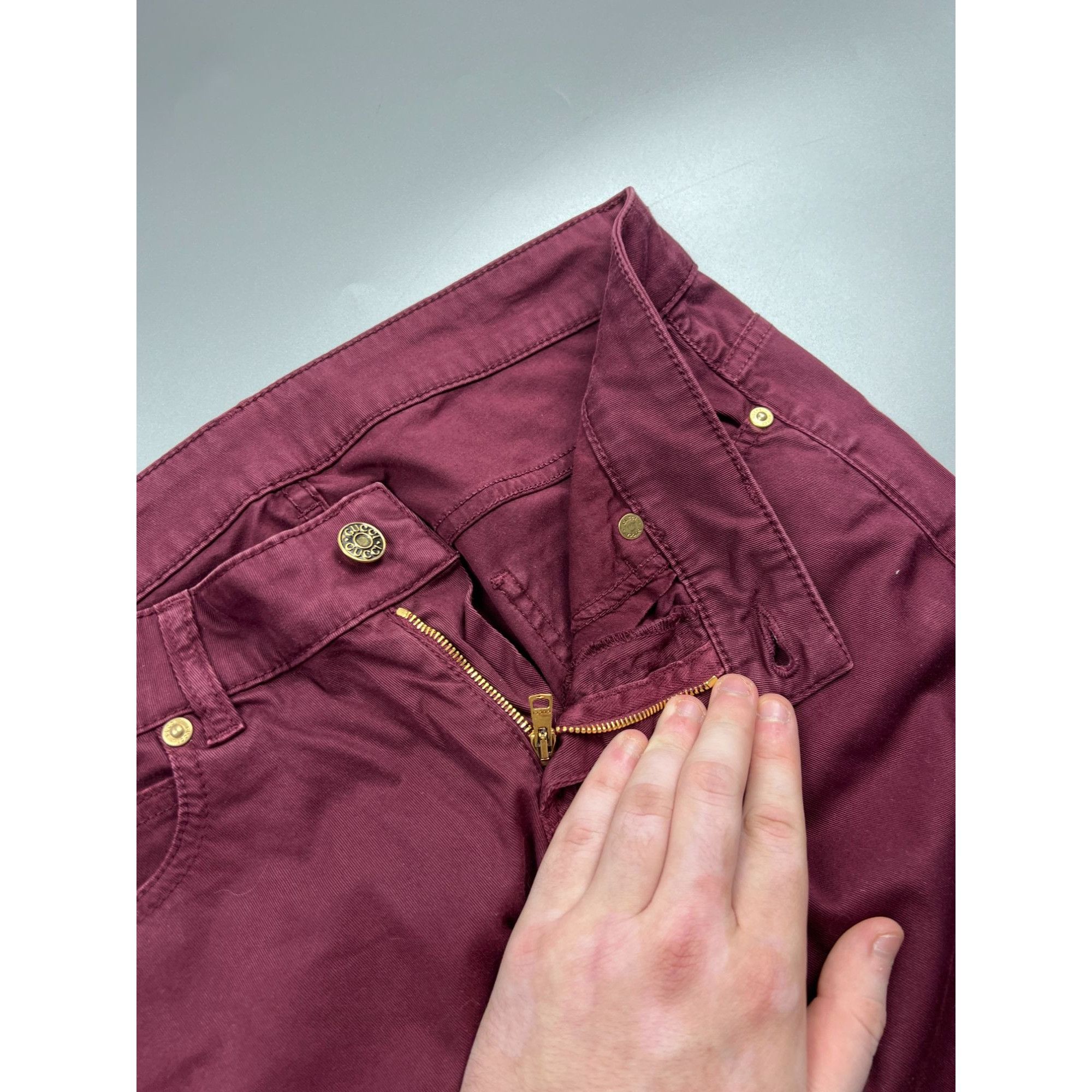 Gucci Gucci New Leggings Burgundy Pants (Y0850) Size 28" / US 6 / IT 42 - 5 Thumbnail
