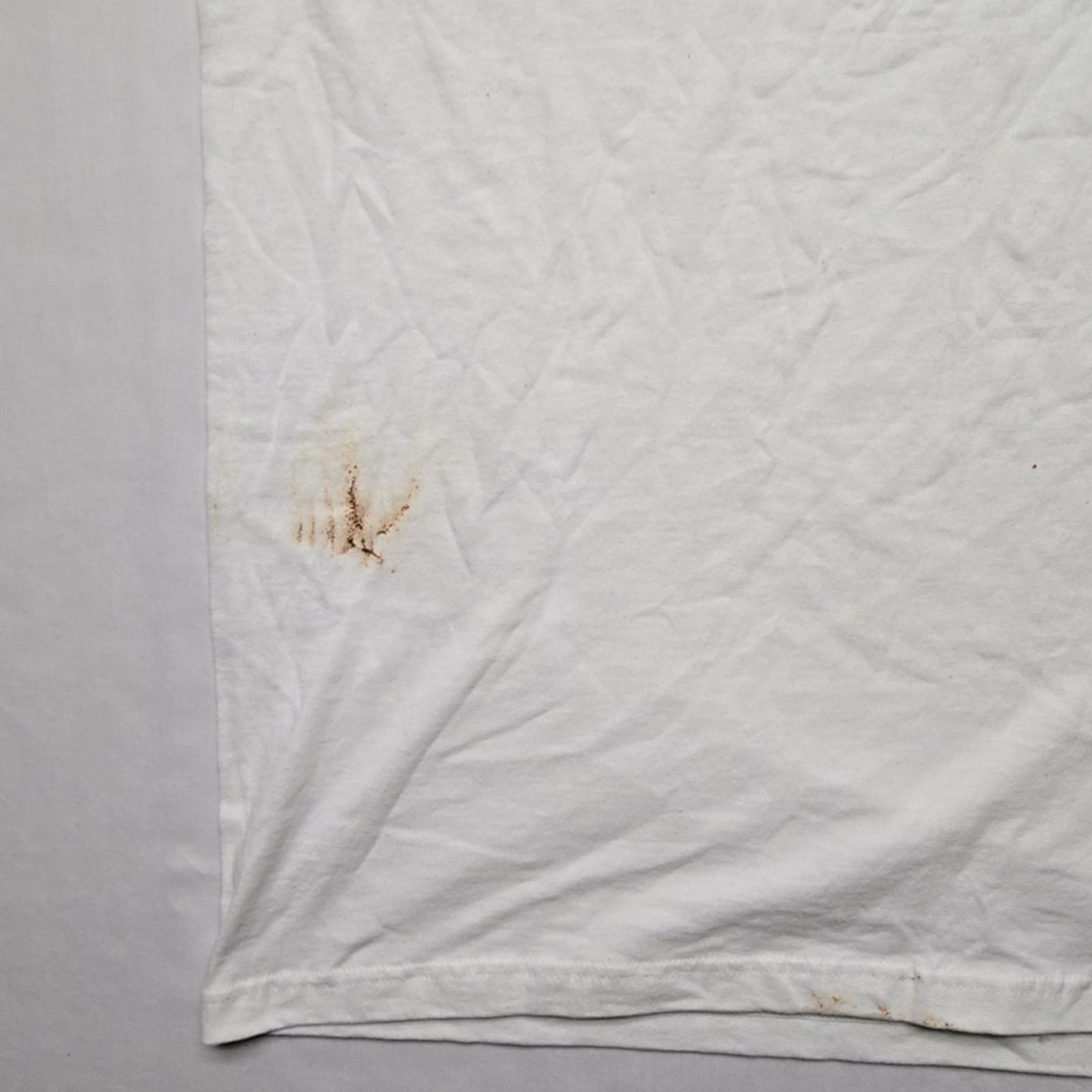 Jerzees Vintage Blank Jerzees White T-Shirt Mens M Stained Tee 90s Size US M / EU 48-50 / 2 - 2 Thumbnail
