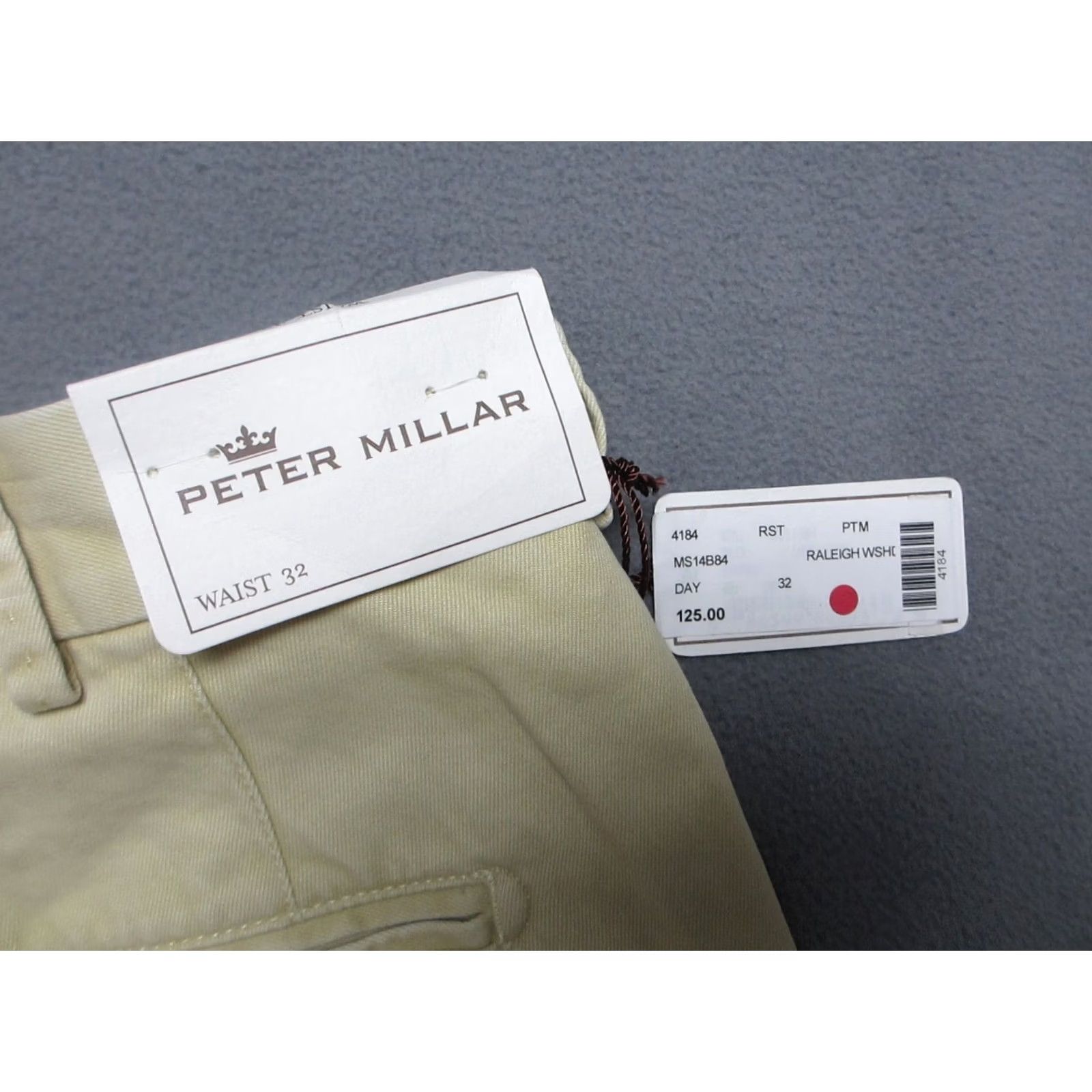 Peter Millar Peter Millar Chino Pants Mens 32x36 Beige Yellow Khaki Raleigh Wash Twill Flat Front Mid Rise Preppy Academia Casual Business Dress Pants Mens Size US 32 / EU 48 - 3 Thumbnail