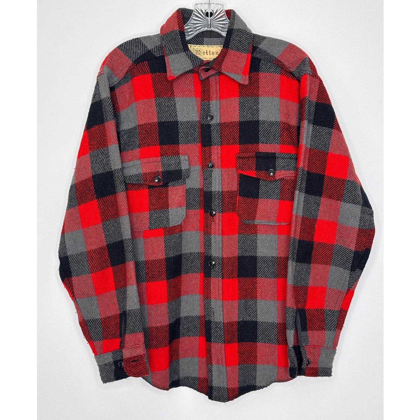 Vintage Vtg Melton wintermaster 50 wool hunting buffalo check shirt Size US M / EU 48-50 / 2 - 1 Thumbnail