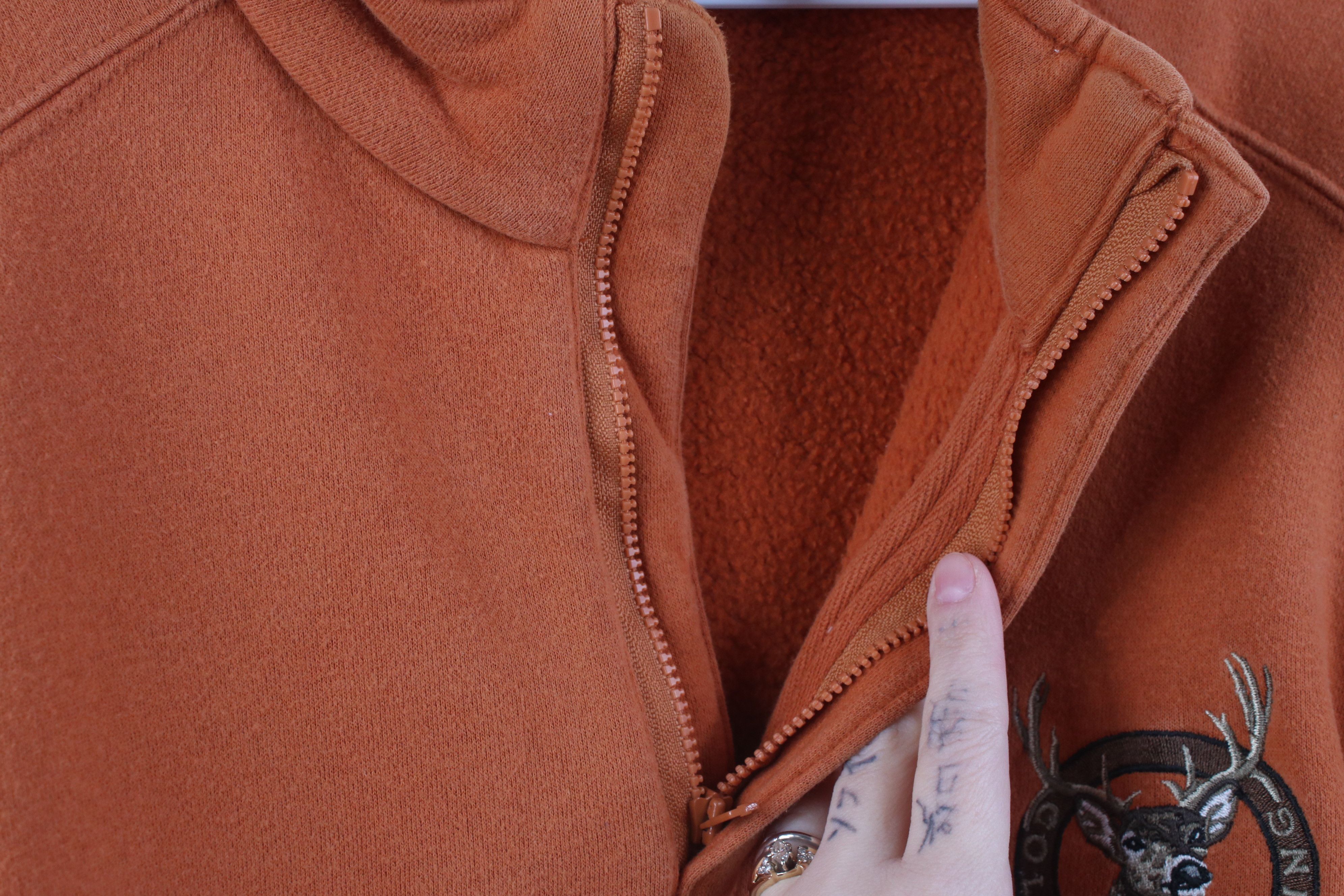 Columbia Vintage Y2K Columbia Buck Hunting 1/4 Zip Sweatshirt Orange Size US M / EU 48-50 / 2 - 7 Thumbnail