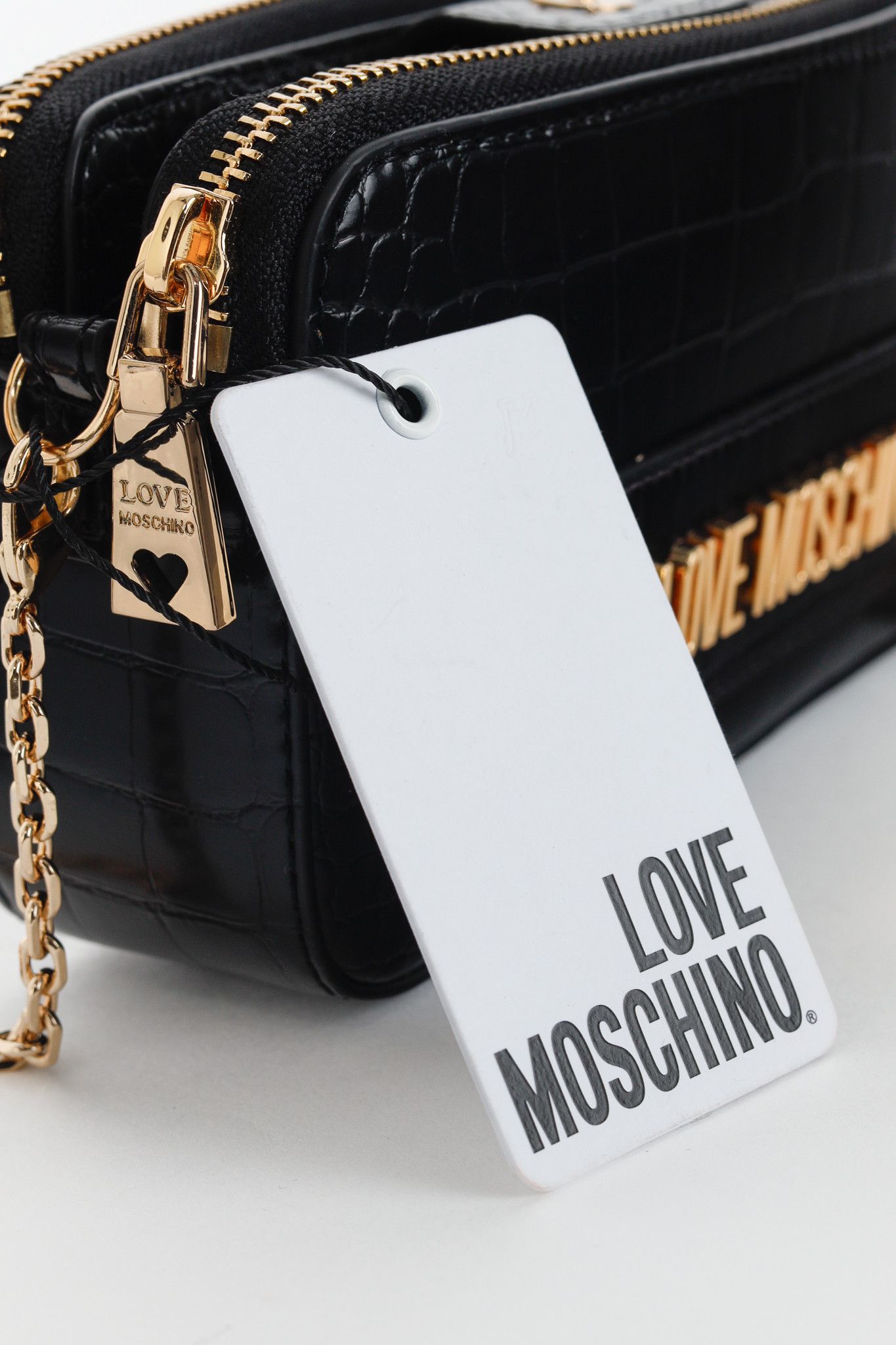 Love Moschino Love Moschino PU Croco Logo-Plaque Zip Around Crossbody Bag Size ONE SIZE - 10 Thumbnail