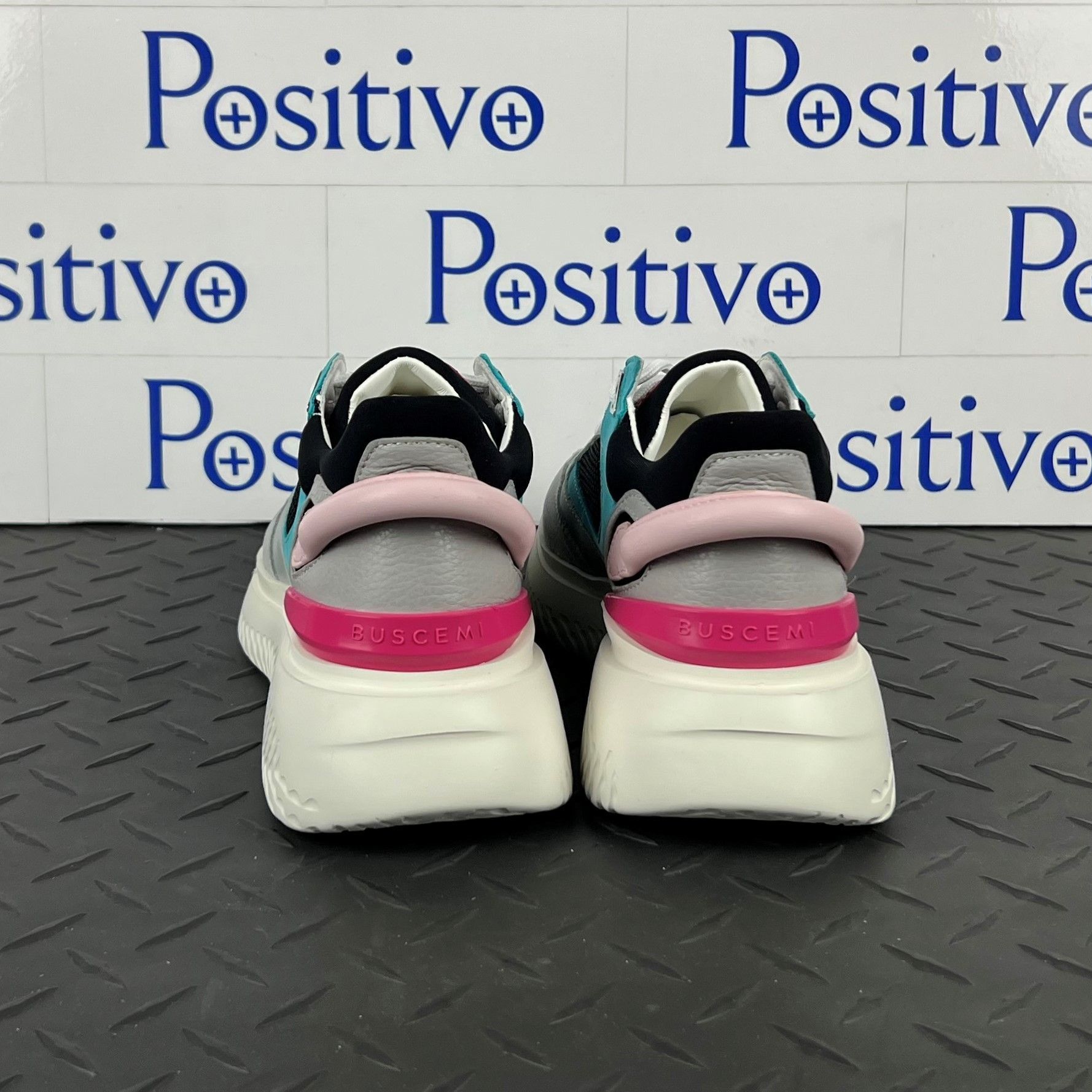 Buscemi Buscemi Womens Veloce Grey Trio Leather Sneakers US 7 SAMPLE Size US 7 / IT 37 - 6 Thumbnail